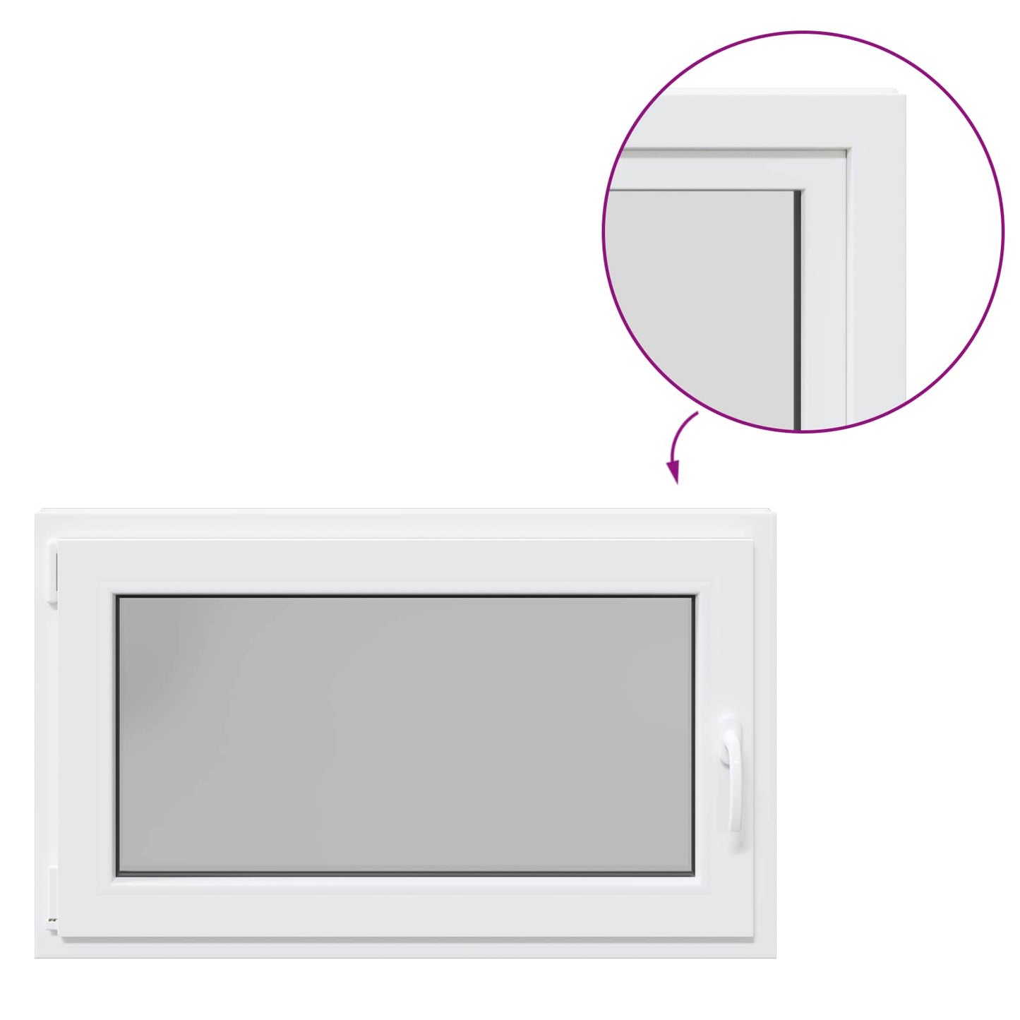 Kelderraam RISOR 100 x 60 cm PVC en glas Wit is nu te koop bij PeponiXL, paradijselijk wonen!