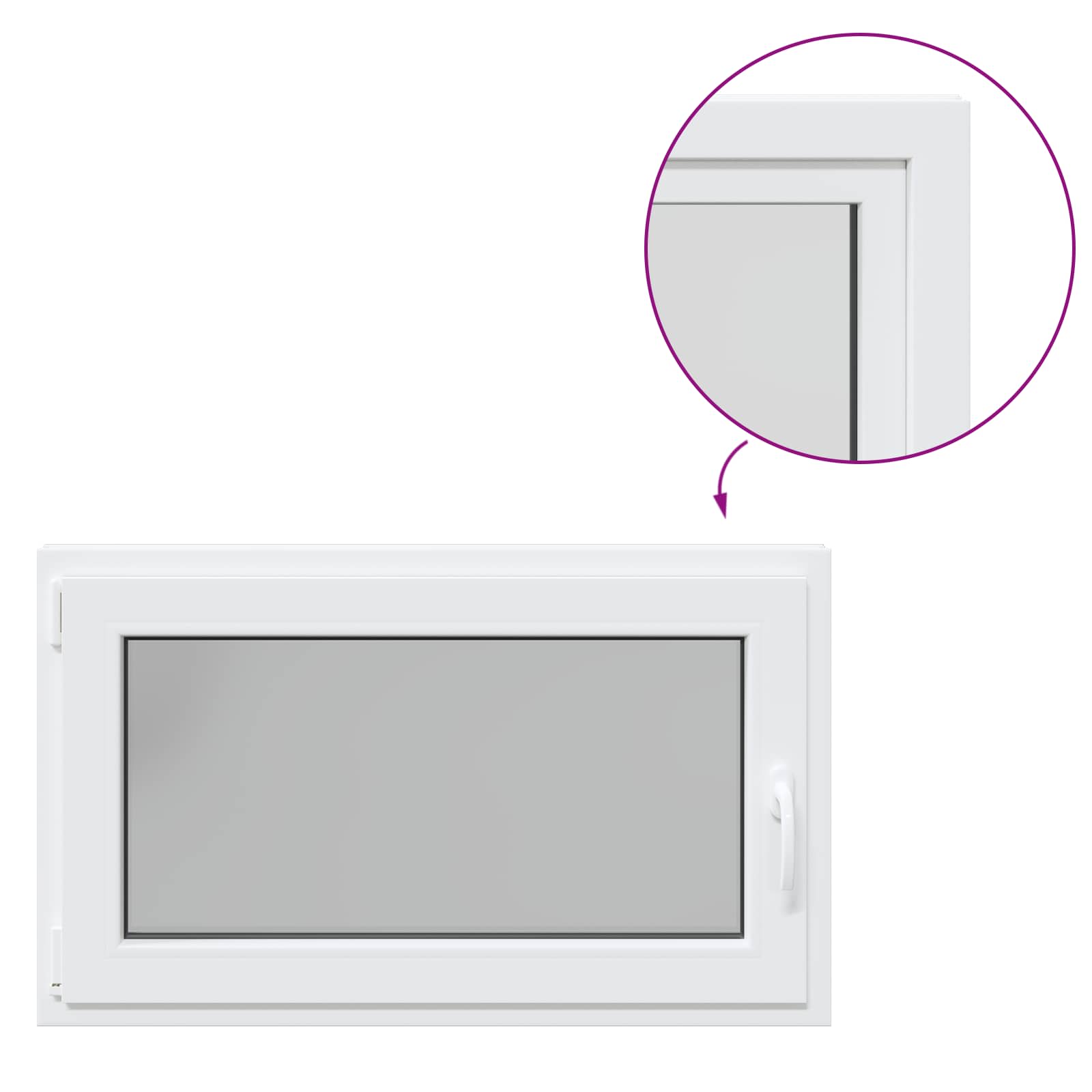 Kelderraam RISOR 100 x 60 cm PVC en glas Wit is nu te koop bij PeponiXL, paradijselijk wonen!