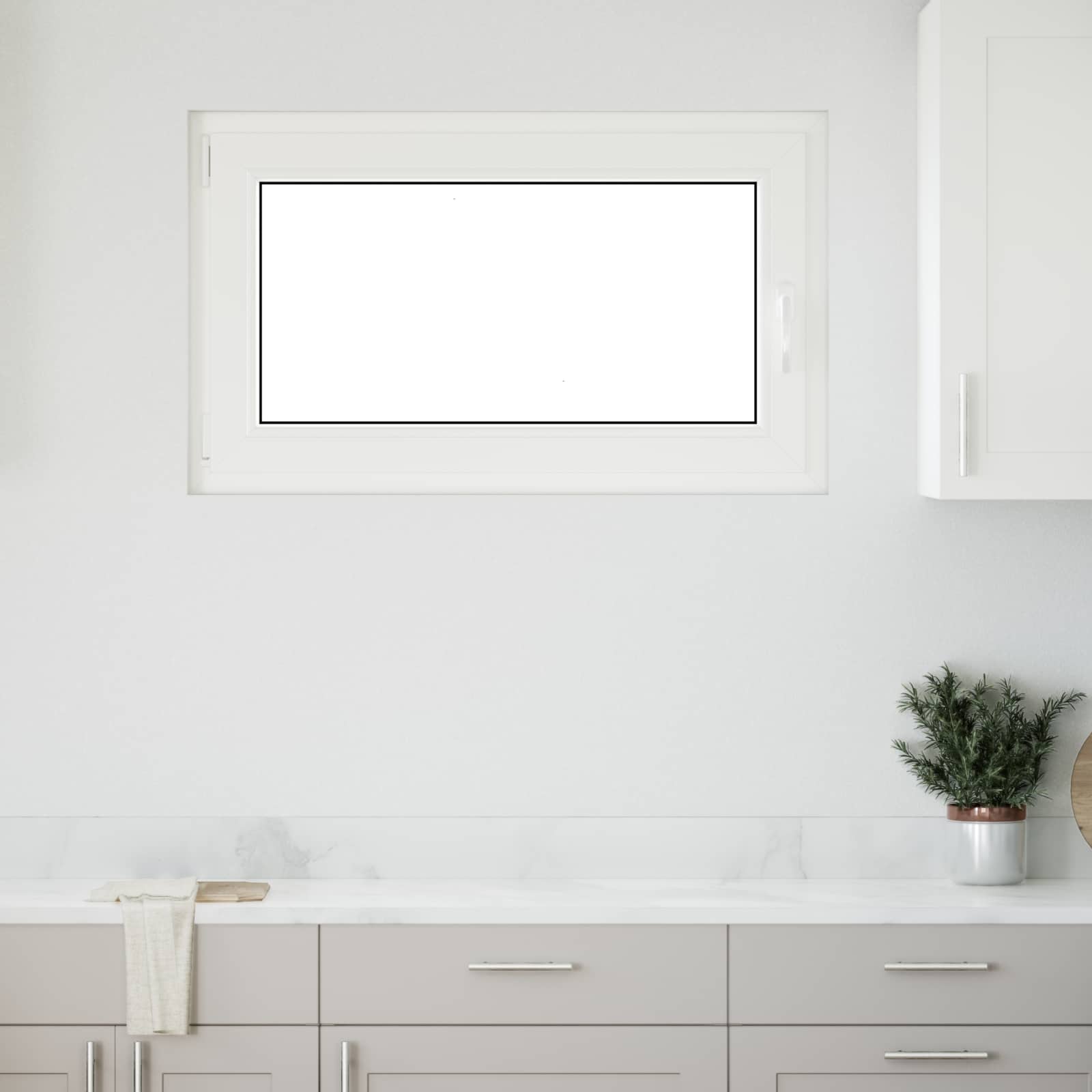 Kelderraam RISOR 100 x 60 cm PVC en glas Wit is nu te koop bij PeponiXL, paradijselijk wonen!
