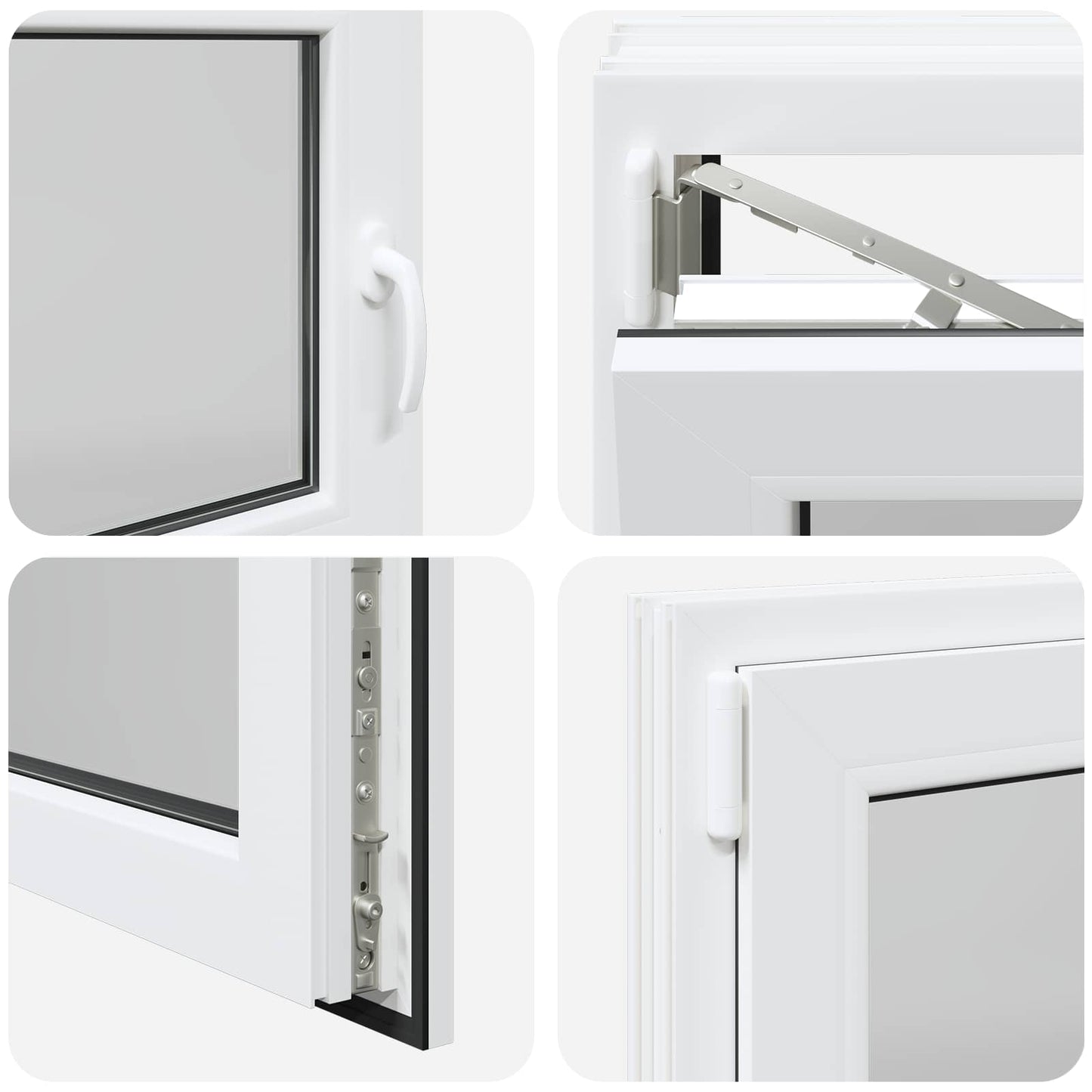 Kelderraam RISOR 100 x 70 cm PVC en glas Wit is nu te koop bij PeponiXL, paradijselijk wonen!
