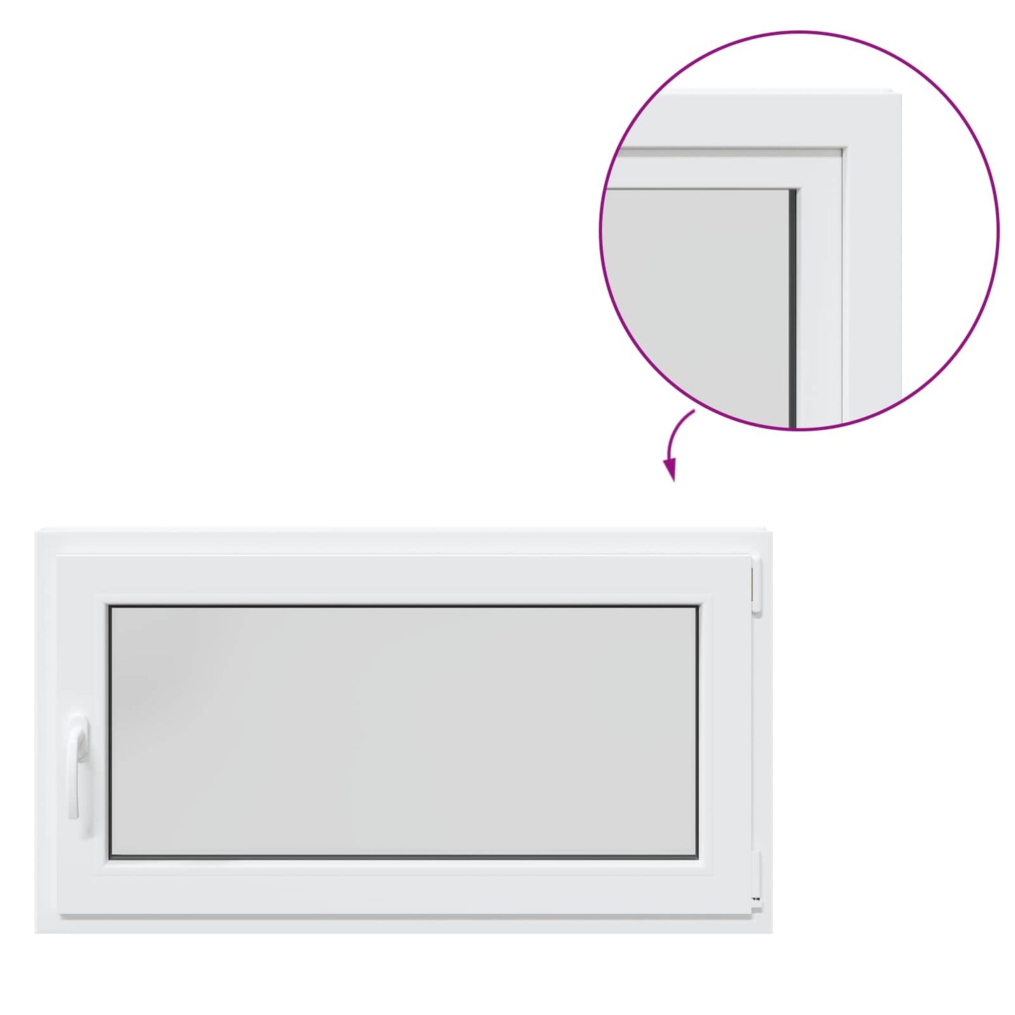 Kelderraam RISOR 110 x 50 cm PVC en glas Wit is nu te koop bij PeponiXL, paradijselijk wonen!