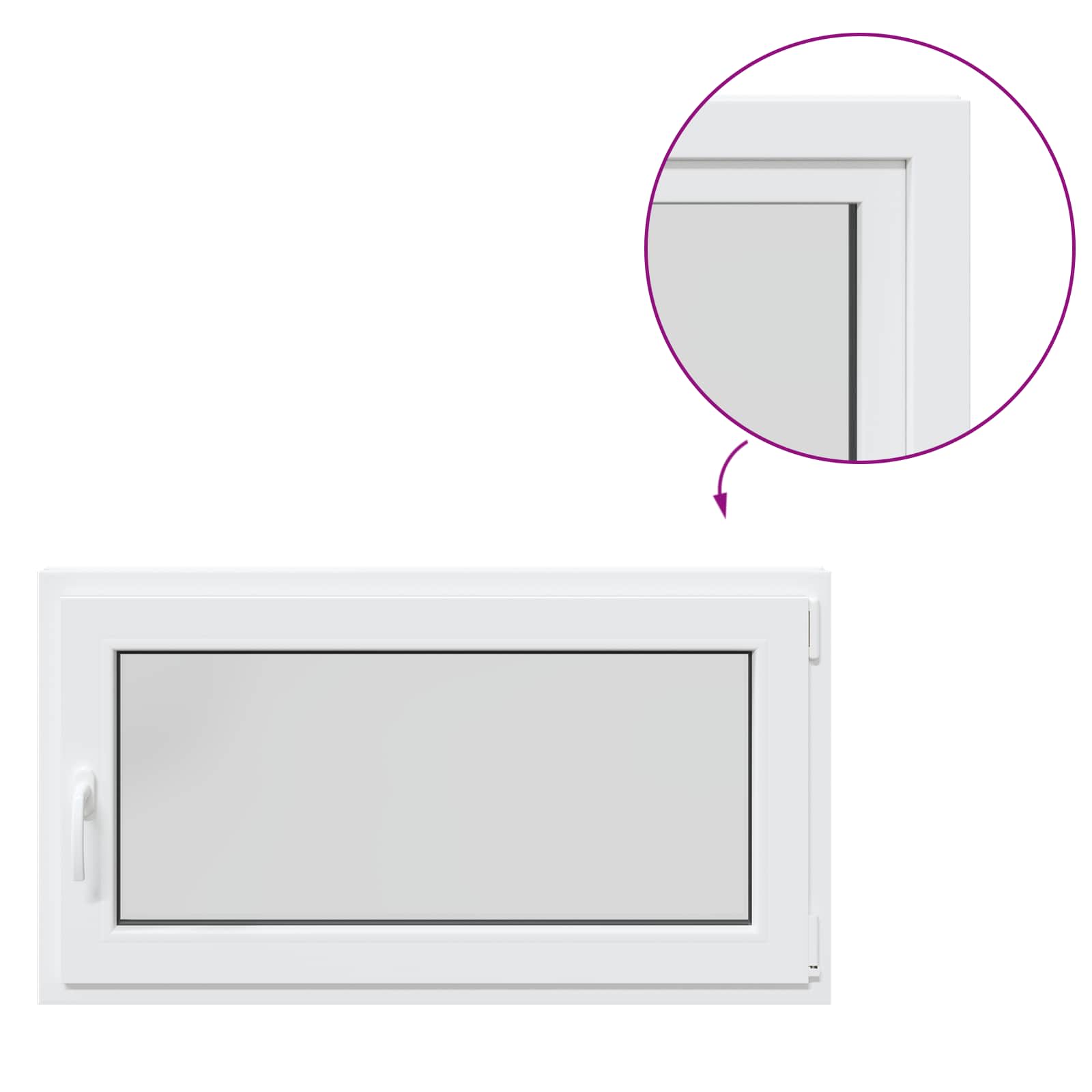 Kelderraam RISOR 110 x 50 cm PVC en glas Wit is nu te koop bij PeponiXL, paradijselijk wonen!
