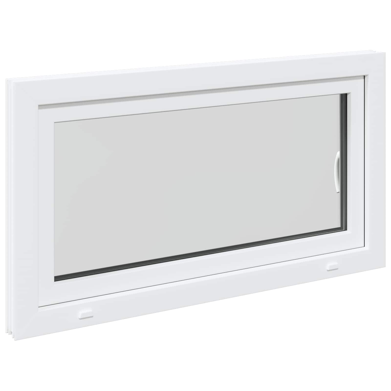 Kelderraam RISOR 110 x 50 cm PVC en glas Wit is nu te koop bij PeponiXL, paradijselijk wonen!