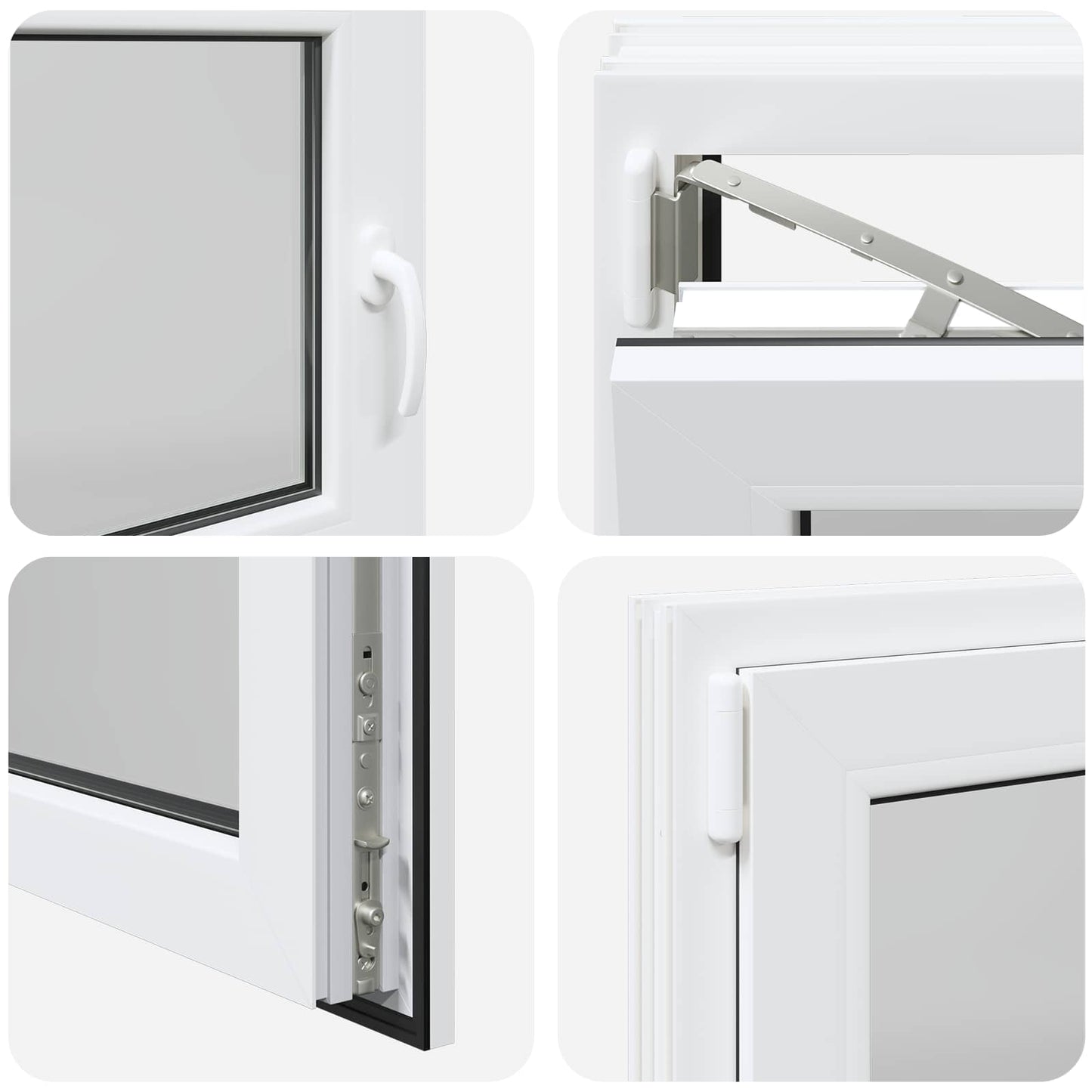 Kelderraam RISOR 110 x 70 cm PVC en glas Wit is nu te koop bij PeponiXL, paradijselijk wonen!