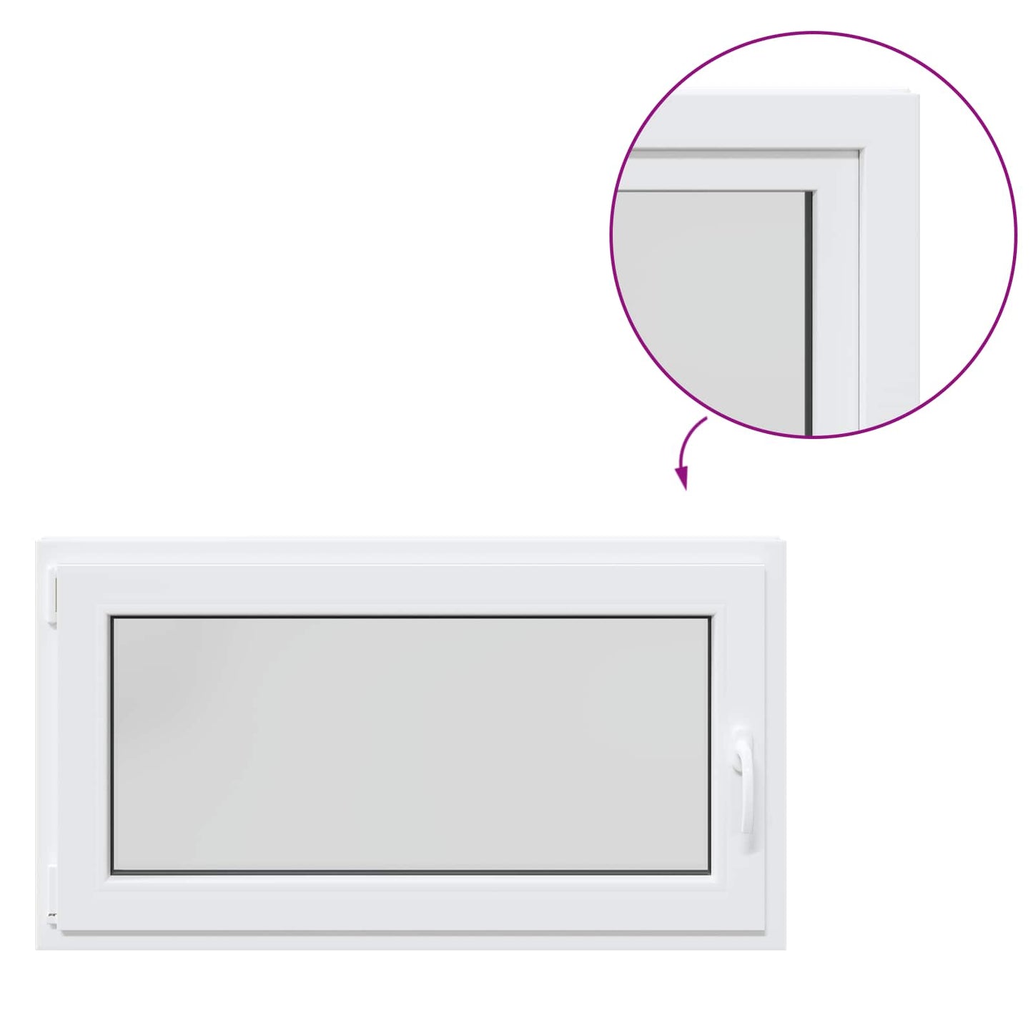 Kelderraam RISOR 110 x 70 cm PVC en glas Wit is nu te koop bij PeponiXL, paradijselijk wonen!