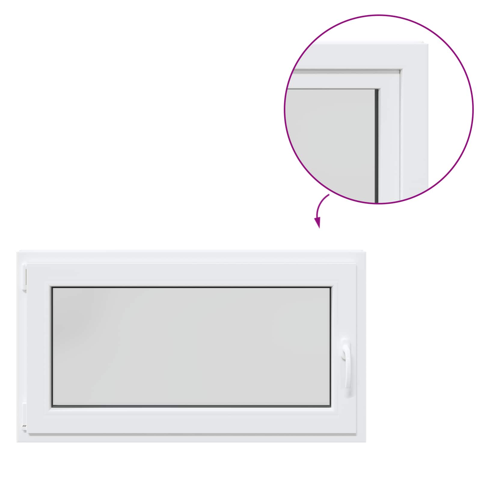 Kelderraam RISOR 110 x 70 cm PVC en glas Wit is nu te koop bij PeponiXL, paradijselijk wonen!