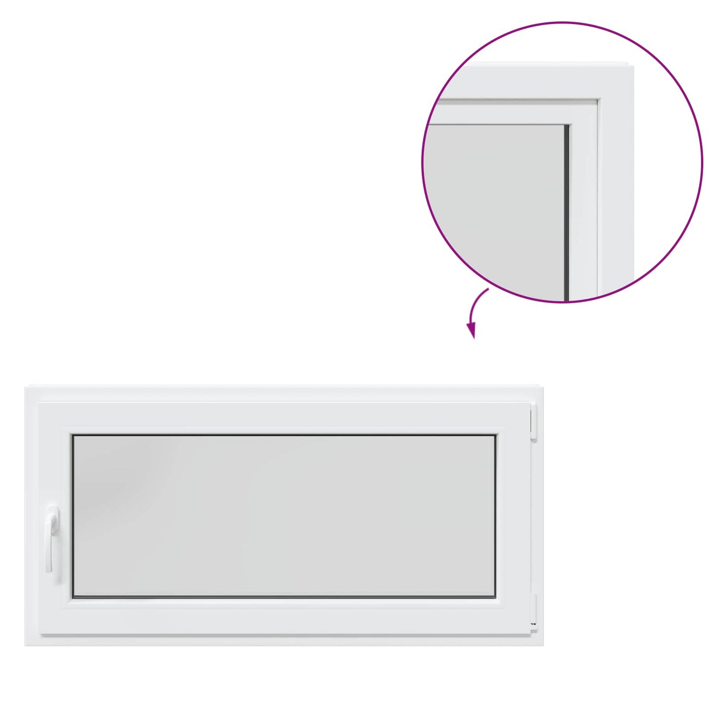 Kelderraam RISOR 120 x 60 cm PVC en glas Wit is nu te koop bij PeponiXL, paradijselijk wonen!