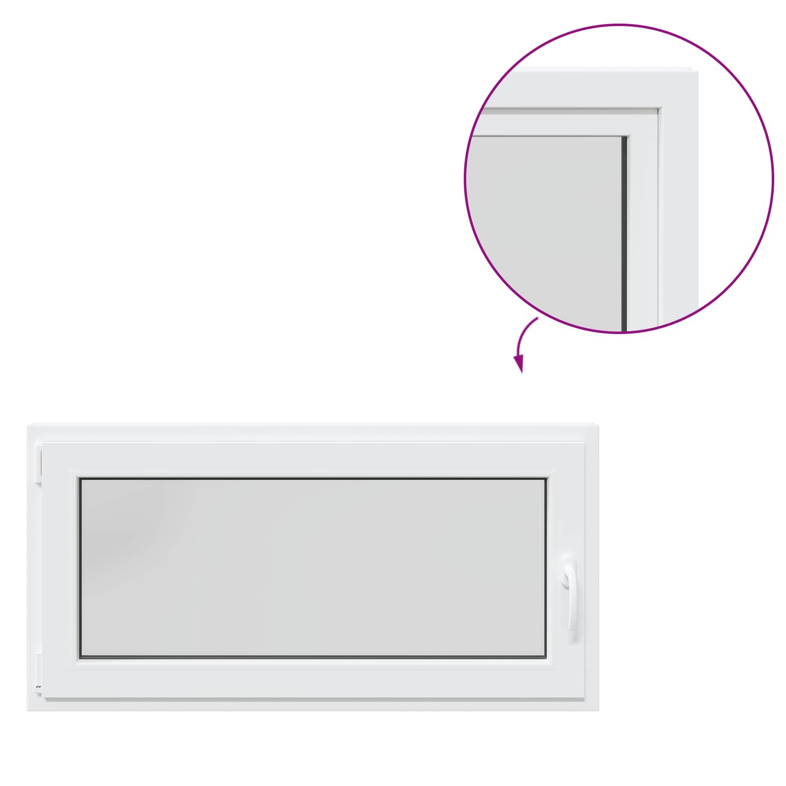 Kelderraam RISOR 120 x 60 cm PVC en glas Wit is nu te koop bij PeponiXL, paradijselijk wonen!