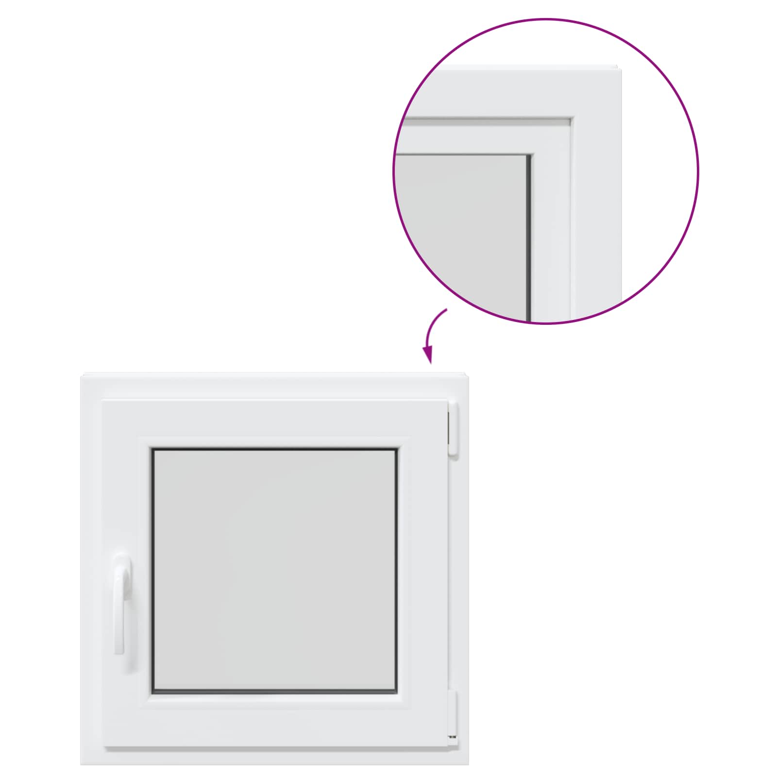 Kelderraam RISOR 50 x 50 cm PVC en glas Wit is nu te koop bij PeponiXL, paradijselijk wonen!