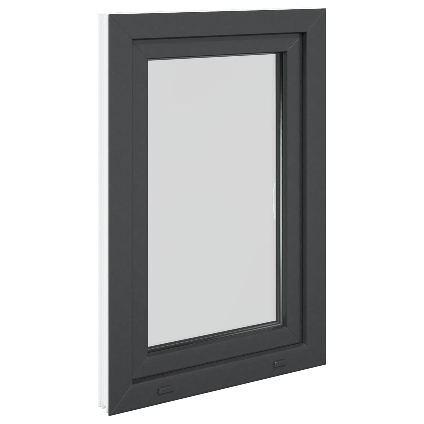 Kelderraam RISOR 60 x 80 cm PVC en glas Antracietkleurig is nu te koop bij PeponiXL, paradijselijk wonen!