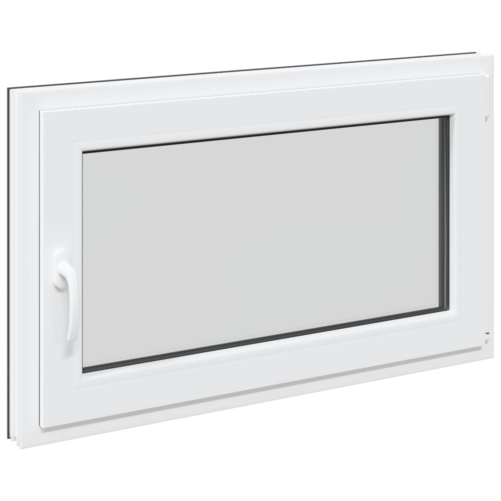 Kelderraam RISOR 100 x 70 cm PVC en glas Antracietkleurig is nu te koop bij PeponiXL, paradijselijk wonen!
