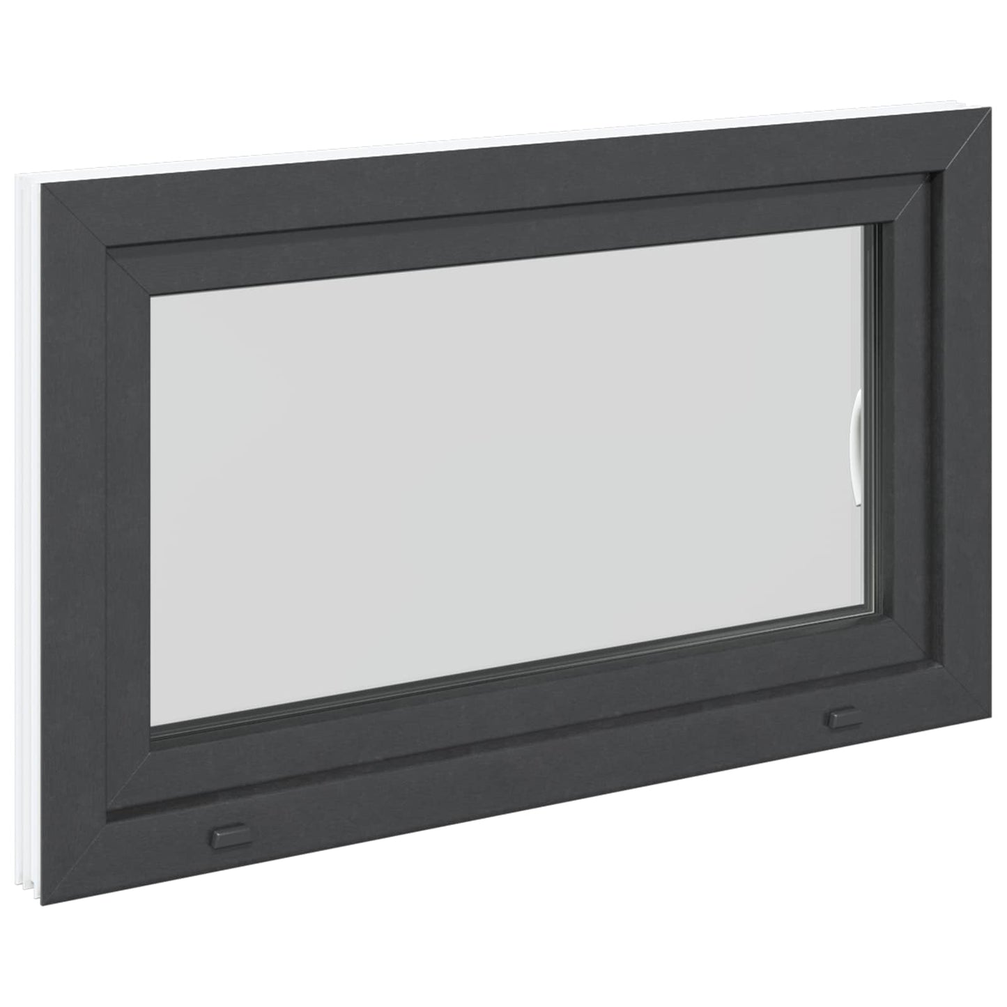 Kelderraam RISOR 100 x 70 cm PVC en glas Antracietkleurig is nu te koop bij PeponiXL, paradijselijk wonen!