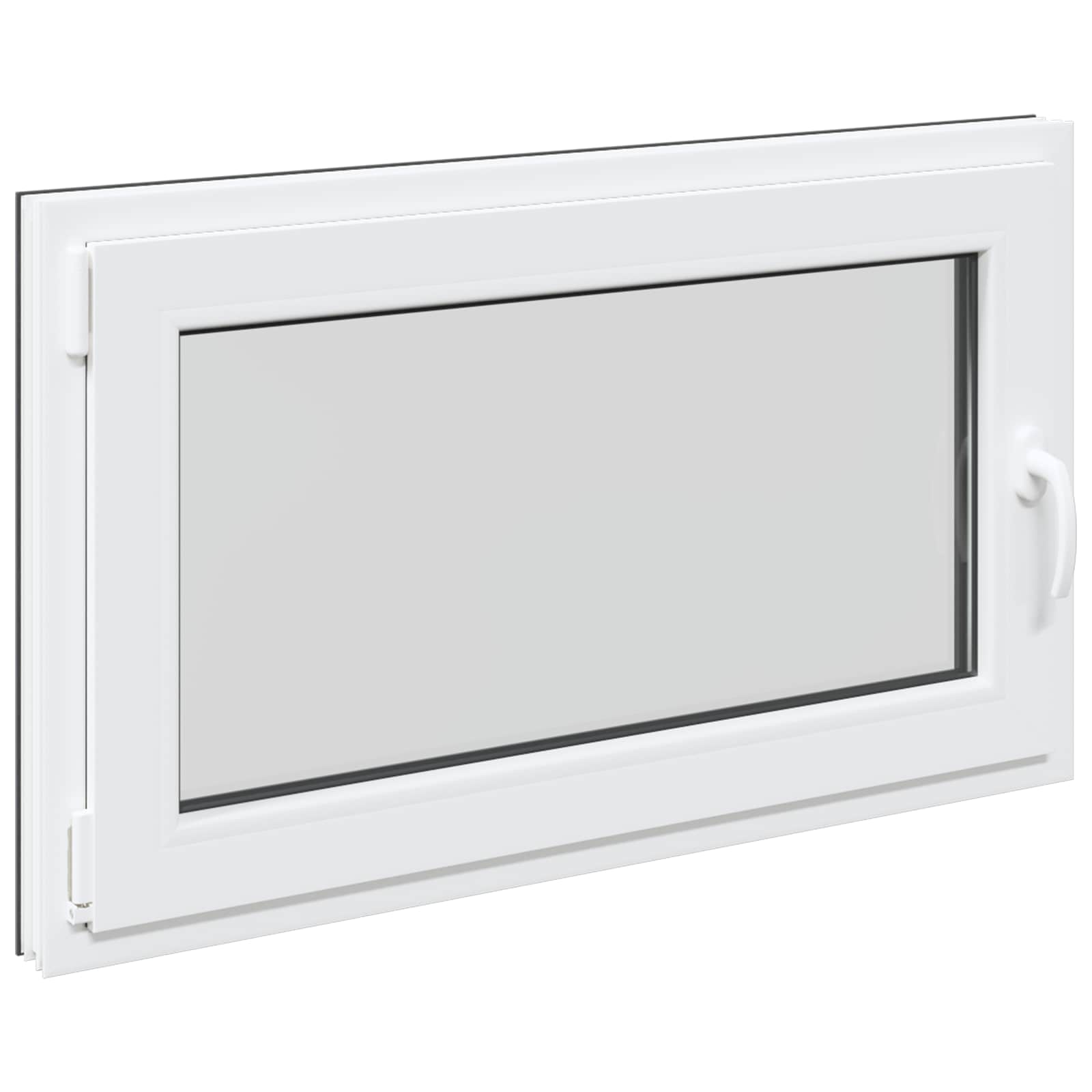 Kelderraam RISOR 100 x 70 cm PVC en glas Antracietkleurig is nu te koop bij PeponiXL, paradijselijk wonen!