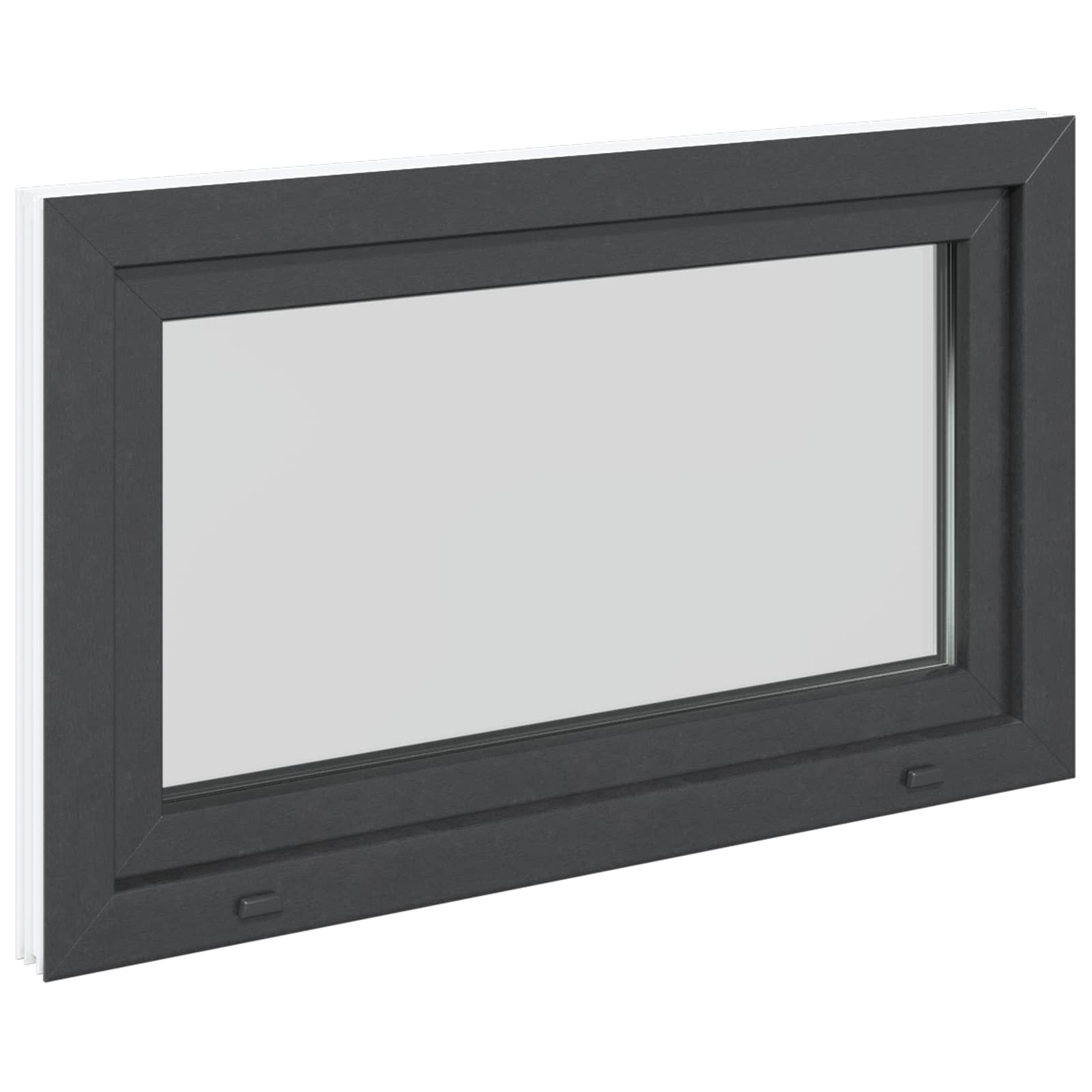 Kelderraam RISOR 100 x 70 cm PVC en glas Antracietkleurig is nu te koop bij PeponiXL, paradijselijk wonen!