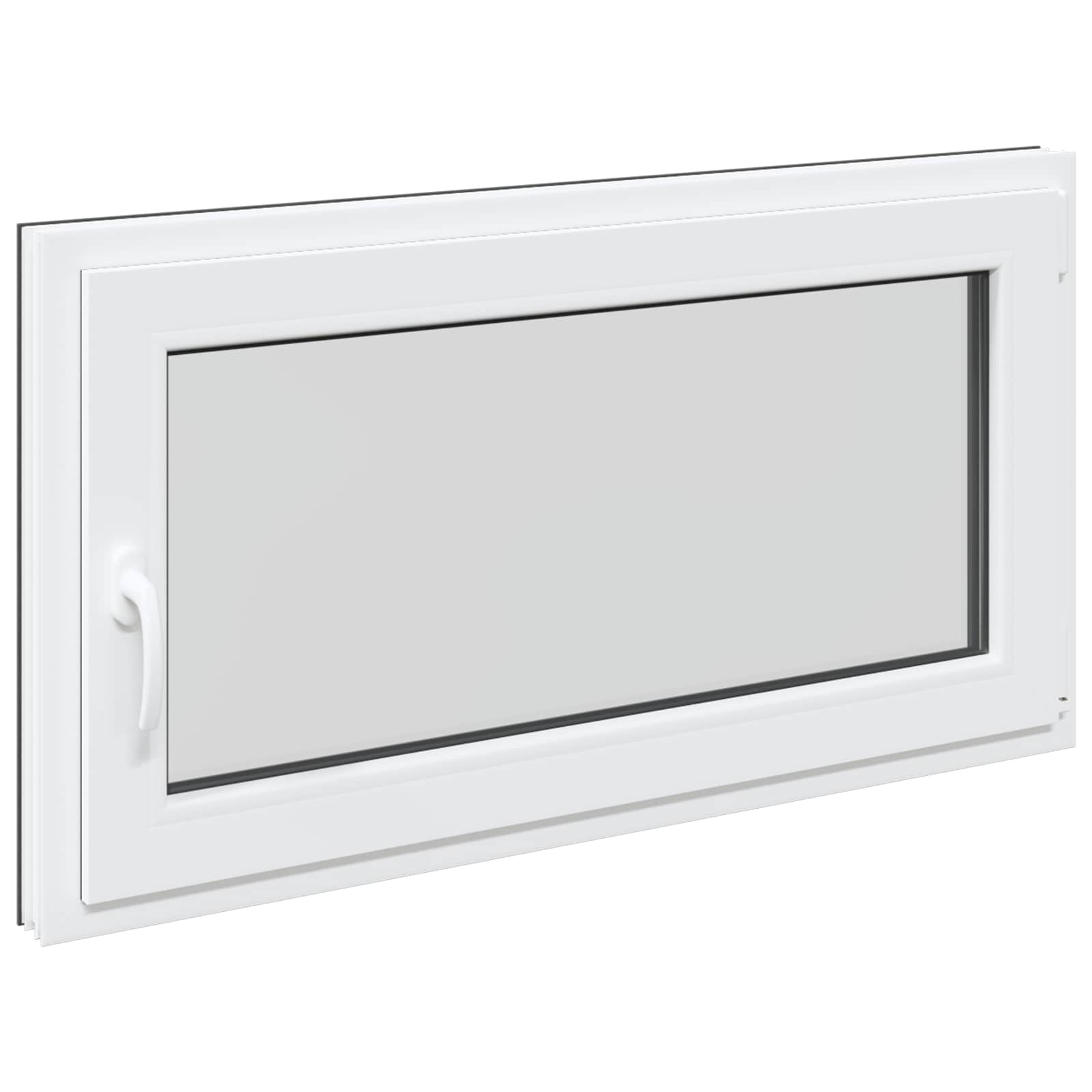 Kelderraam RISOR 110 x 60 cm PVC en glas Antracietkleurig is nu te koop bij PeponiXL, paradijselijk wonen!