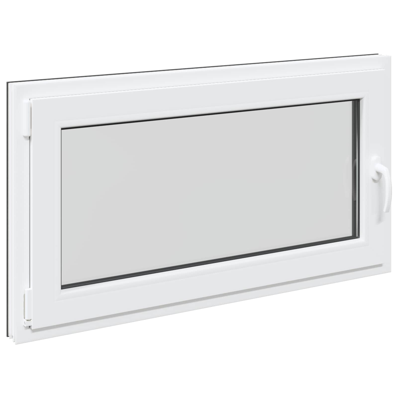 Kelderraam RISOR 110 x 60 cm PVC en glas Antracietkleurig is nu te koop bij PeponiXL, paradijselijk wonen!