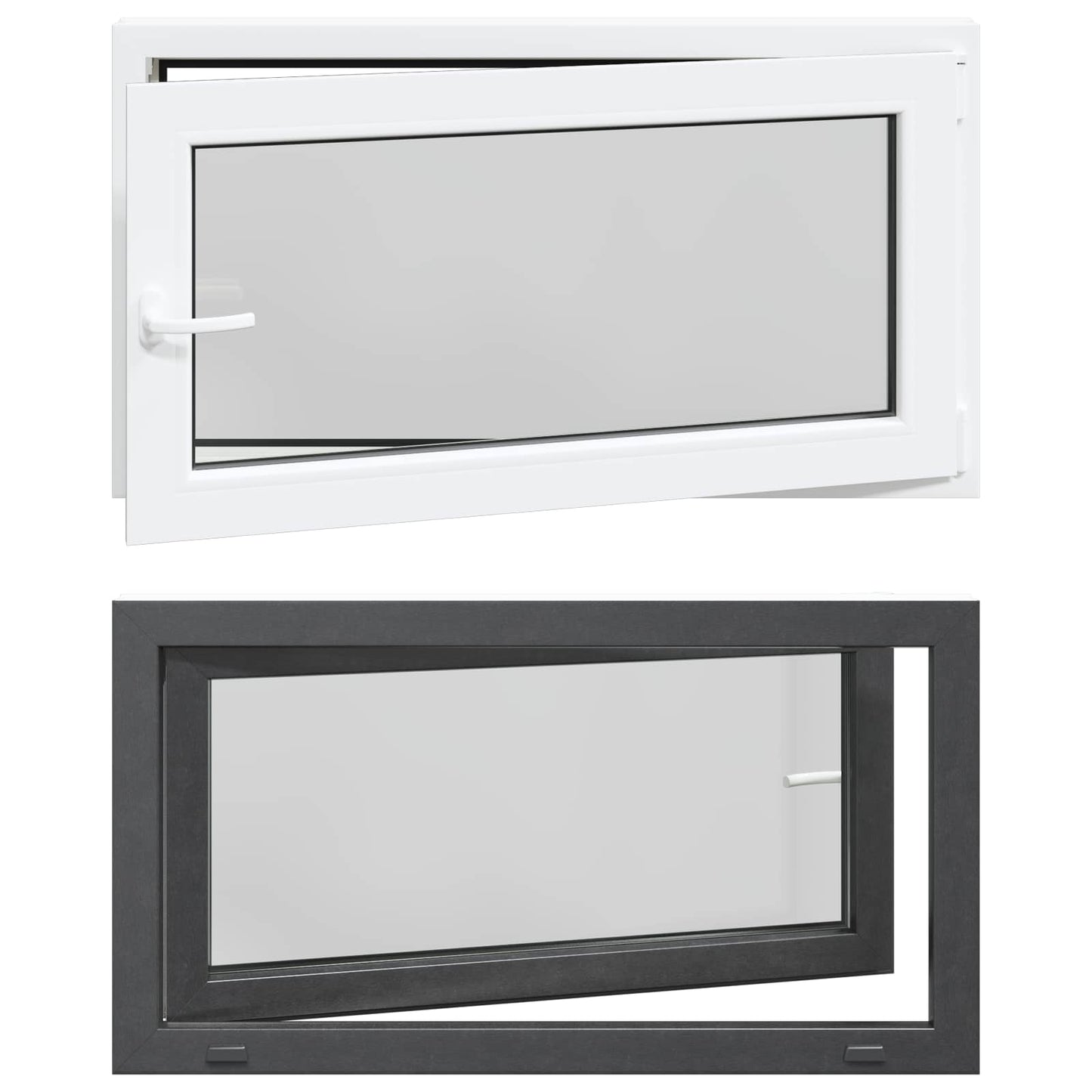Kelderraam RISOR 110 x 70 cm PVC en glas Antracietkleurig is nu te koop bij PeponiXL, paradijselijk wonen!