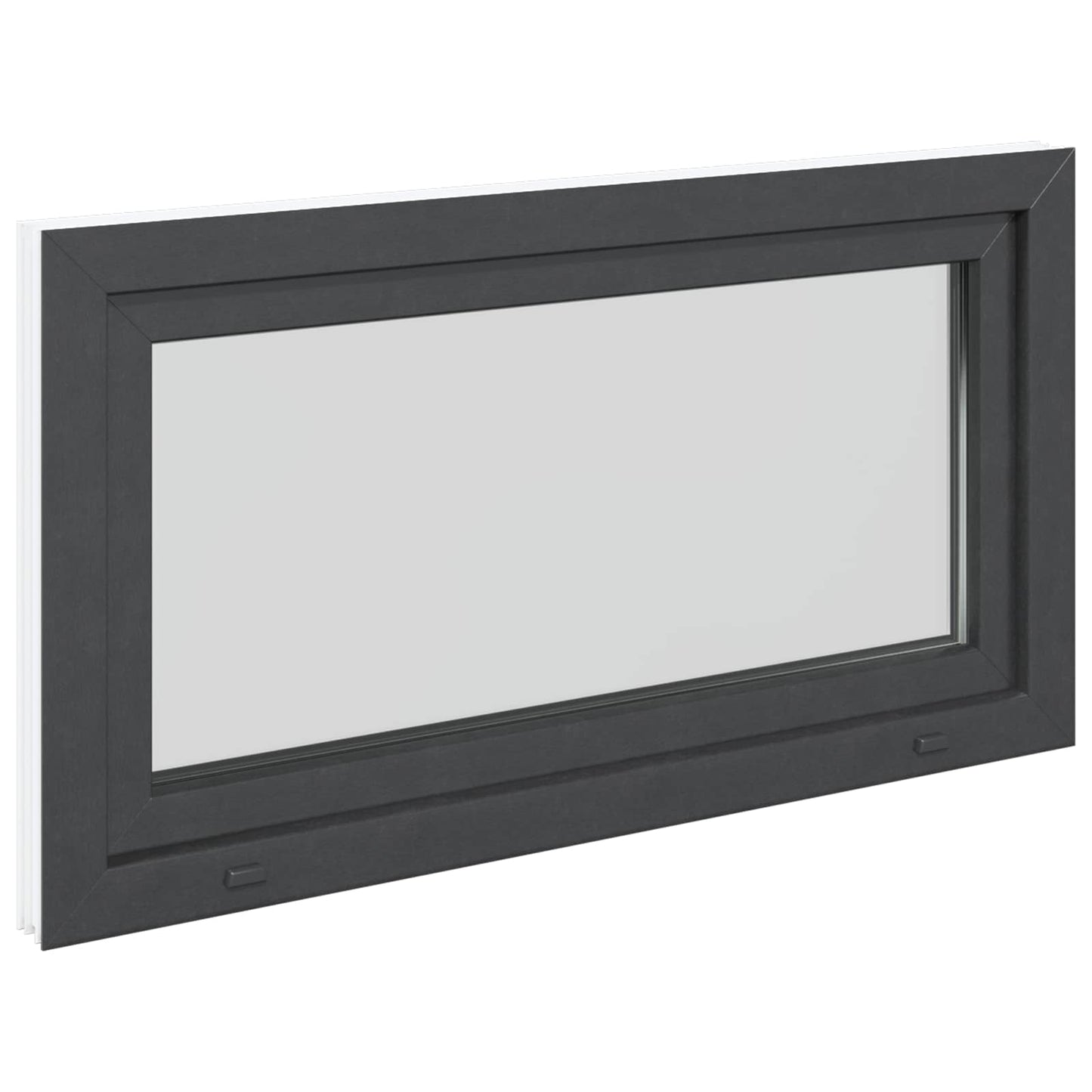 Kelderraam RISOR 110 x 70 cm PVC en glas Antracietkleurig is nu te koop bij PeponiXL, paradijselijk wonen!