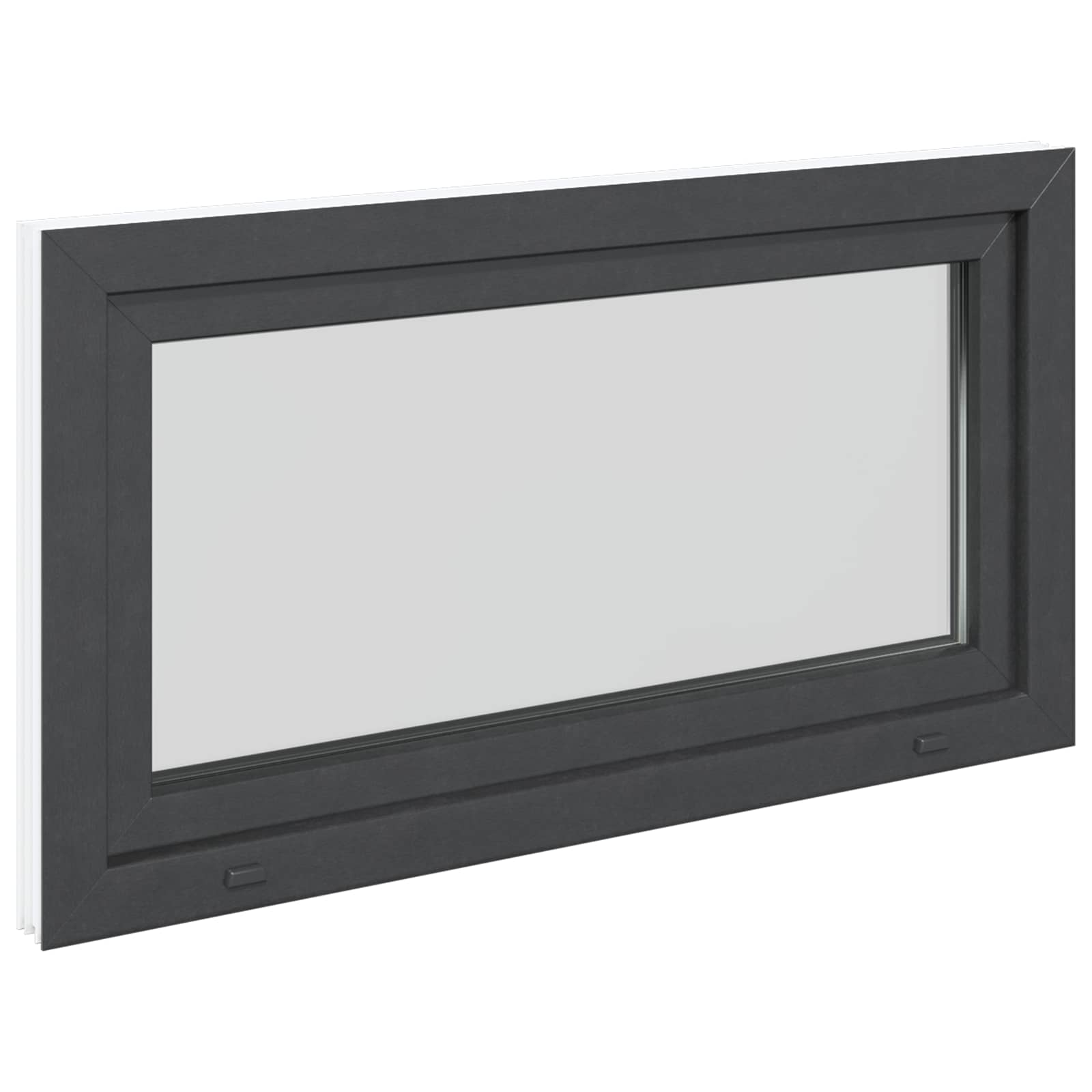 Kelderraam RISOR 110 x 70 cm PVC en glas Antracietkleurig is nu te koop bij PeponiXL, paradijselijk wonen!