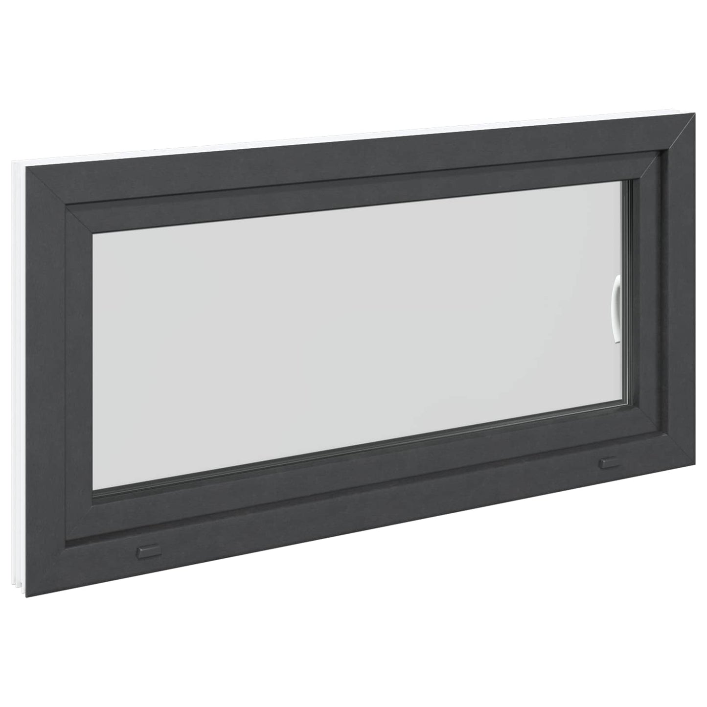 Kelderraam RISOR 120 x 60 cm PVC en glas Antracietkleurig is nu te koop bij PeponiXL, paradijselijk wonen!