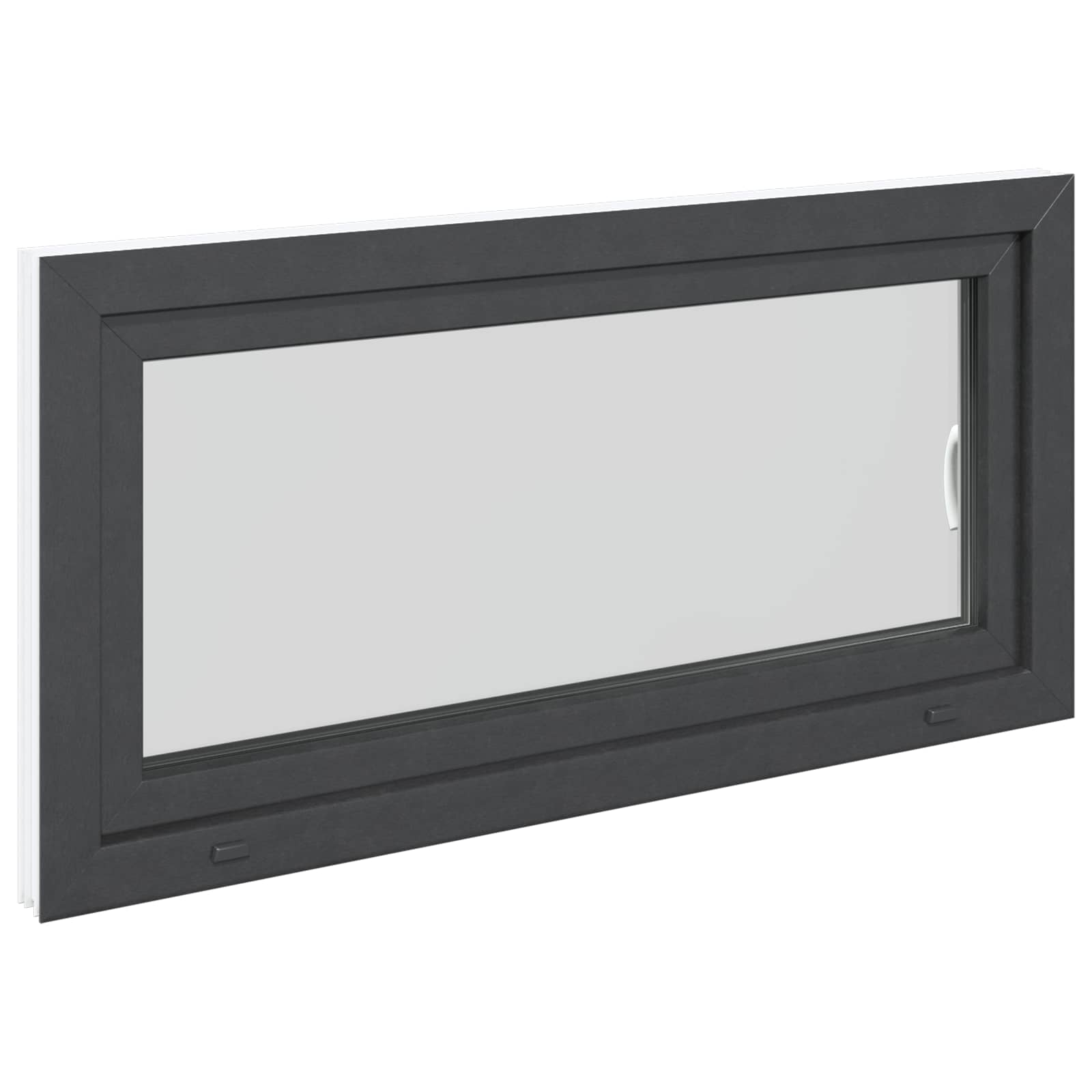 Kelderraam RISOR 120 x 60 cm PVC en glas Antracietkleurig is nu te koop bij PeponiXL, paradijselijk wonen!