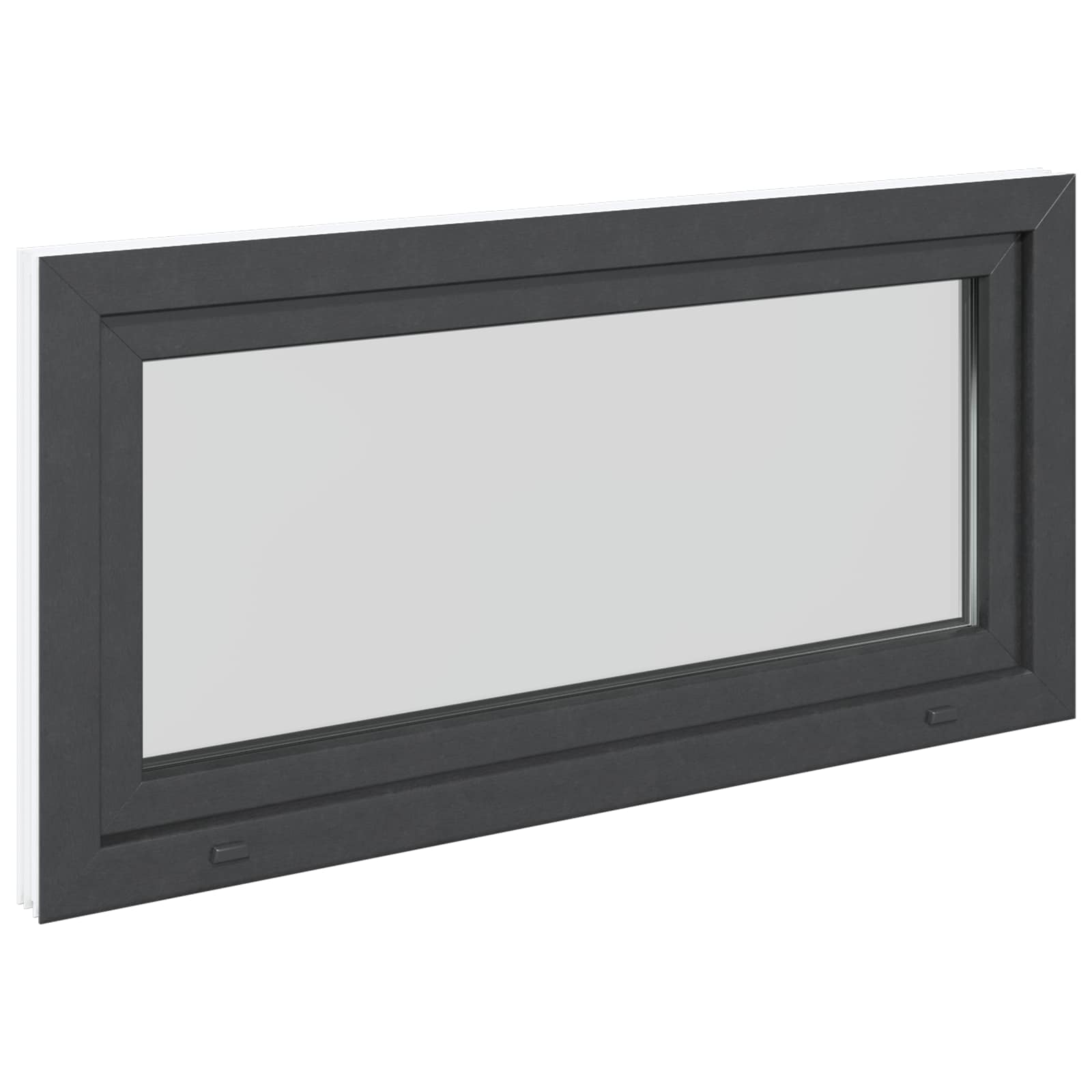 Kelderraam RISOR 120 x 60 cm PVC en glas Antracietkleurig is nu te koop bij PeponiXL, paradijselijk wonen!