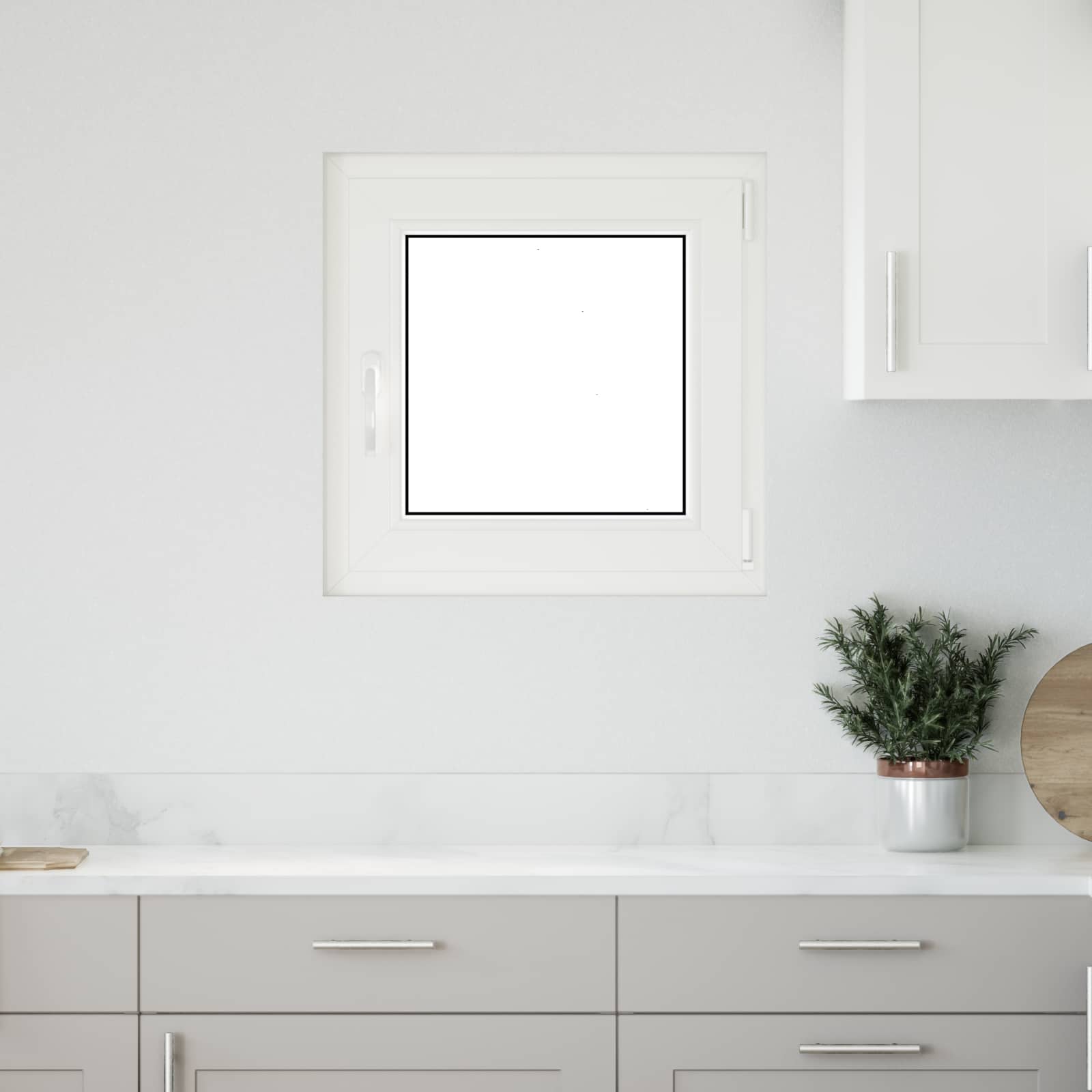 Kelderraam RISOR 50 x 50 cm PVC en glas Antracietkleurig is nu te koop bij PeponiXL, paradijselijk wonen!
