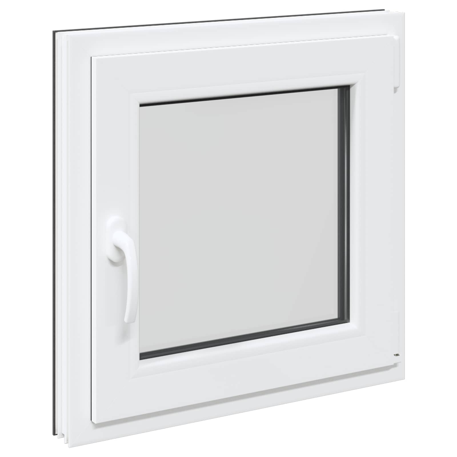 Kelderraam RISOR 50 x 50 cm PVC en glas Antracietkleurig is nu te koop bij PeponiXL, paradijselijk wonen!