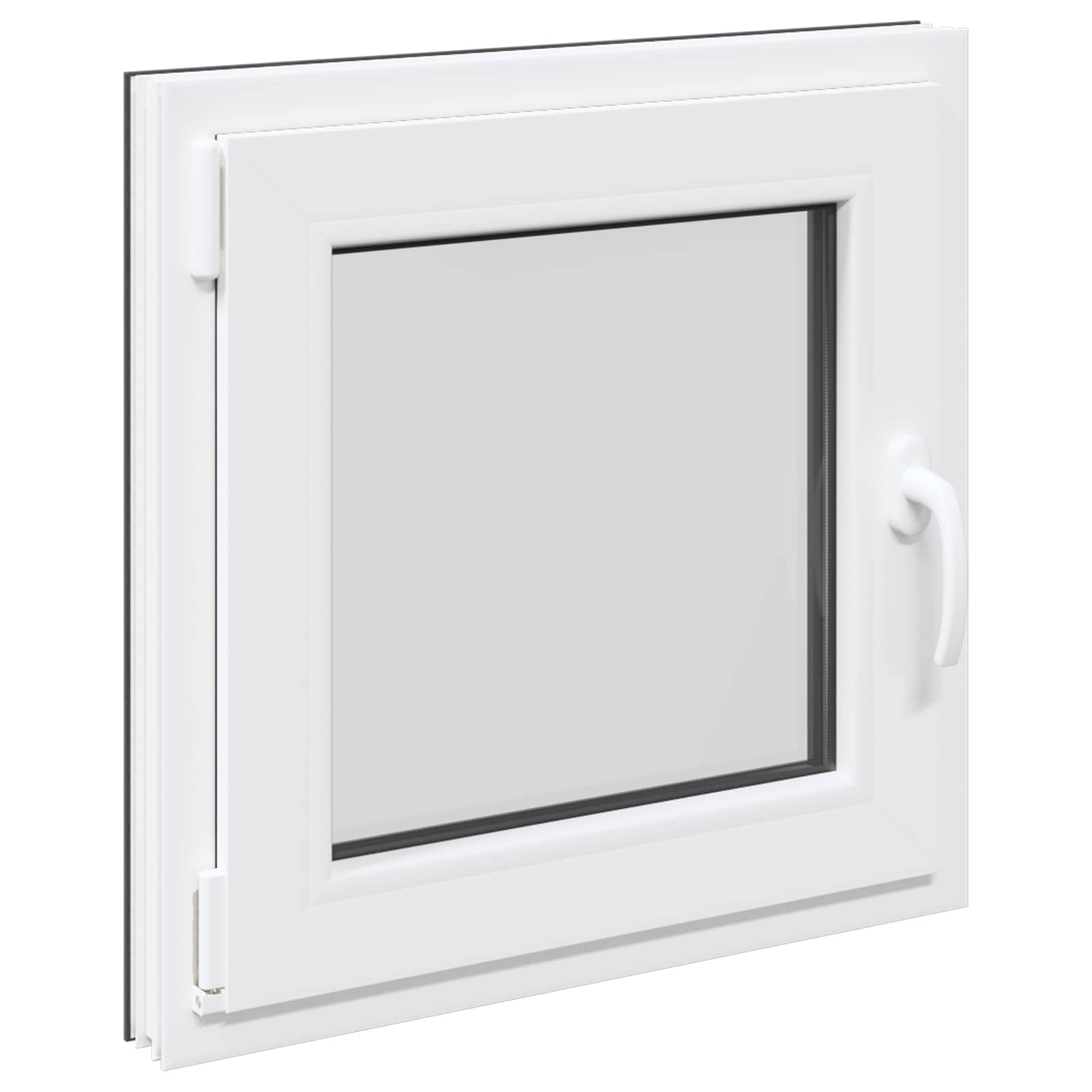 Kelderraam RISOR 50 x 50 cm PVC en glas Antracietkleurig is nu te koop bij PeponiXL, paradijselijk wonen!