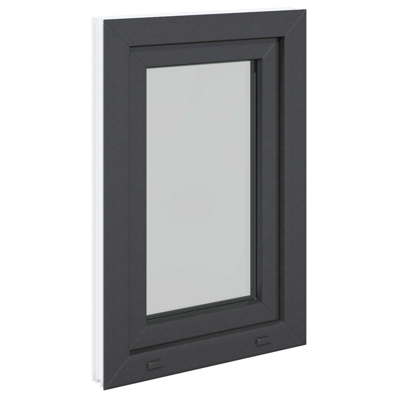 Kelderraam RISOR 50 x 75 cm PVC en glas Antracietkleurig is nu te koop bij PeponiXL, paradijselijk wonen!