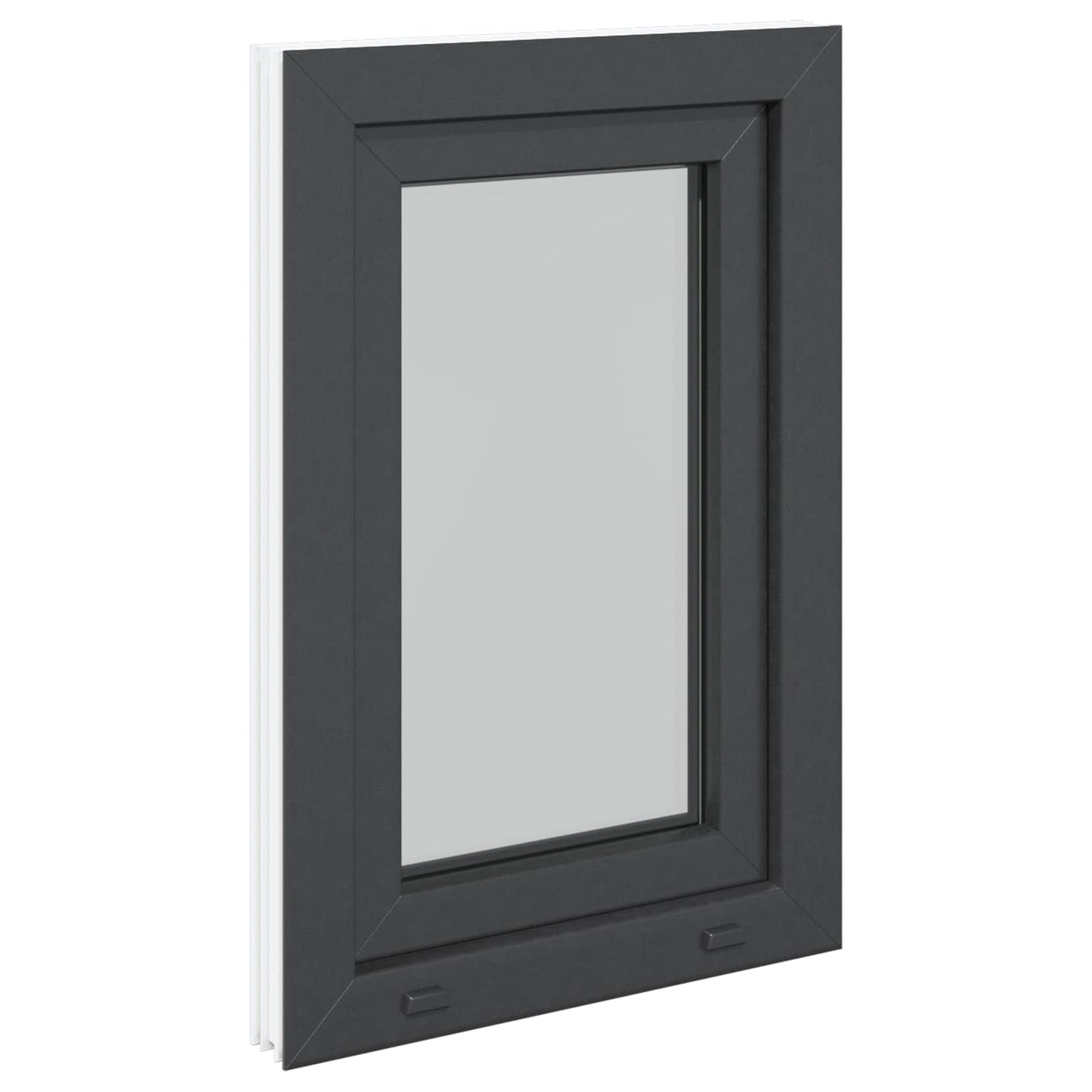 Kelderraam RISOR 50 x 75 cm PVC en glas Antracietkleurig is nu te koop bij PeponiXL, paradijselijk wonen!