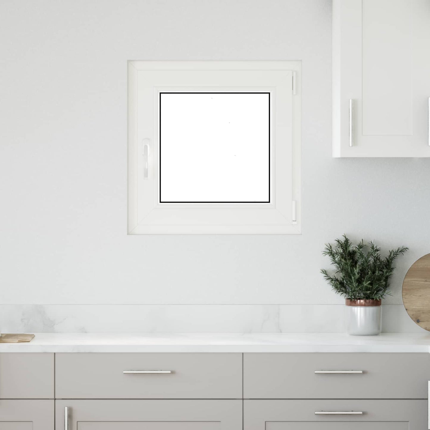 Kelderraam RISOR 60 x 60 cm PVC en glas Antracietkleurig is nu te koop bij PeponiXL, paradijselijk wonen!