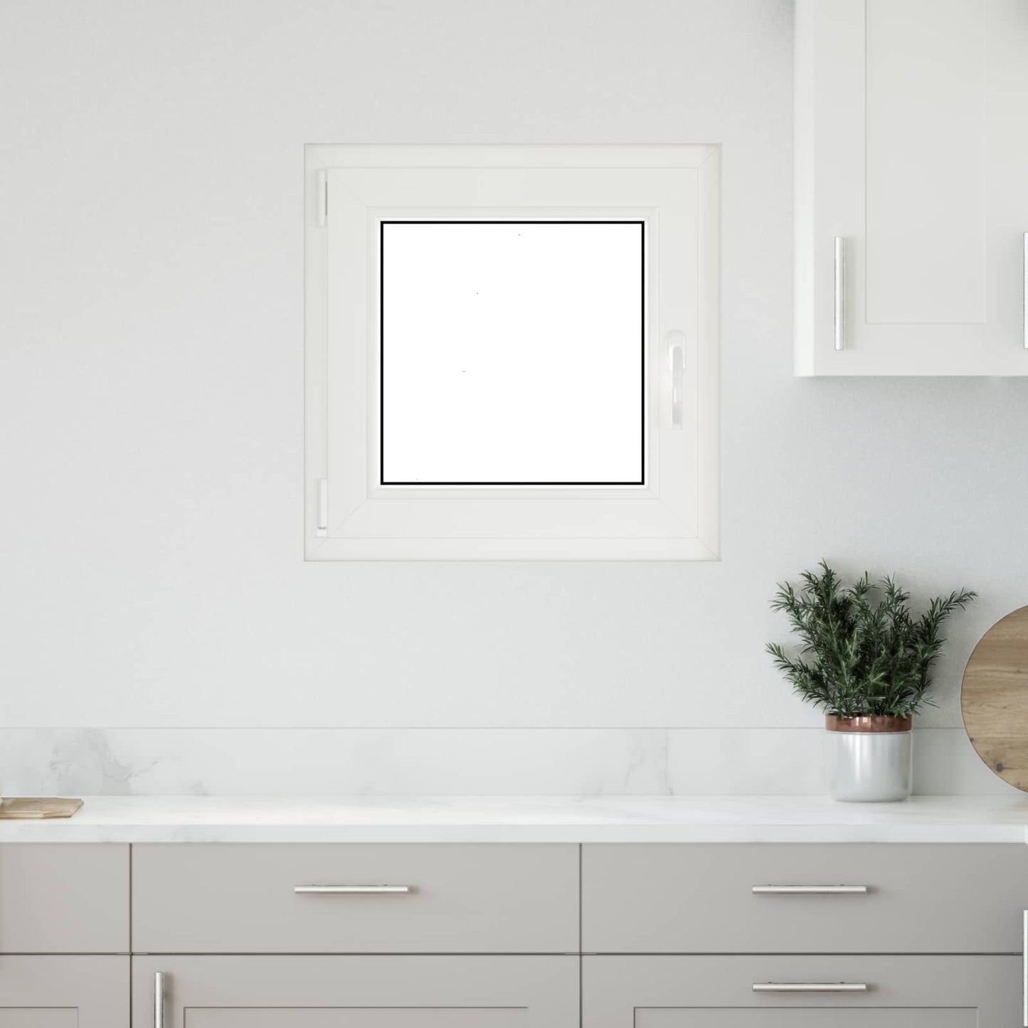 Kelderraam RISOR 60 x 60 cm PVC en glas Antracietkleurig is nu te koop bij PeponiXL, paradijselijk wonen!