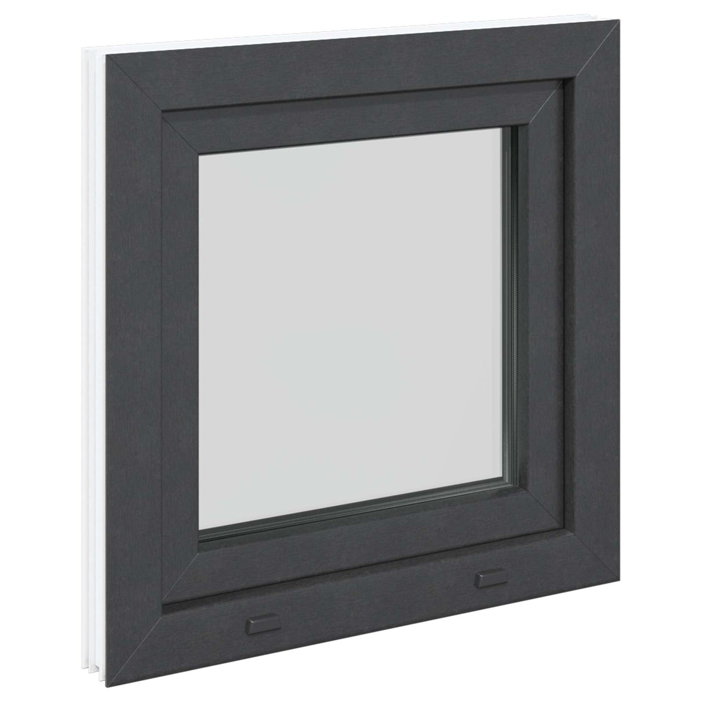Kelderraam RISOR 60 x 60 cm PVC en glas Antracietkleurig is nu te koop bij PeponiXL, paradijselijk wonen!