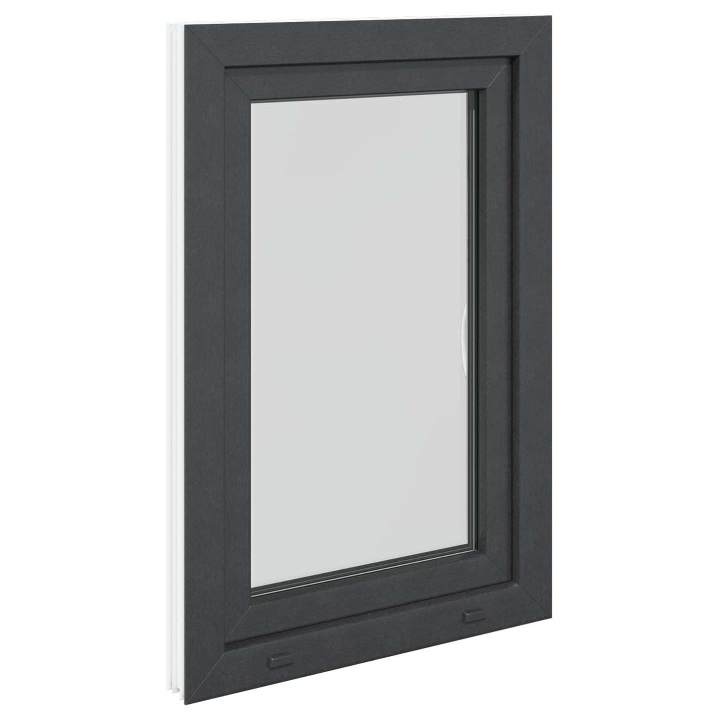 Kelderraam RISOR 60 x 90 cm PVC en glas Antracietkleurig is nu te koop bij PeponiXL, paradijselijk wonen!