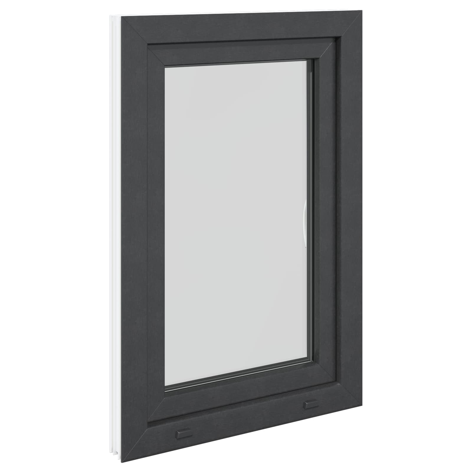 Kelderraam RISOR 60 x 90 cm PVC en glas Antracietkleurig is nu te koop bij PeponiXL, paradijselijk wonen!