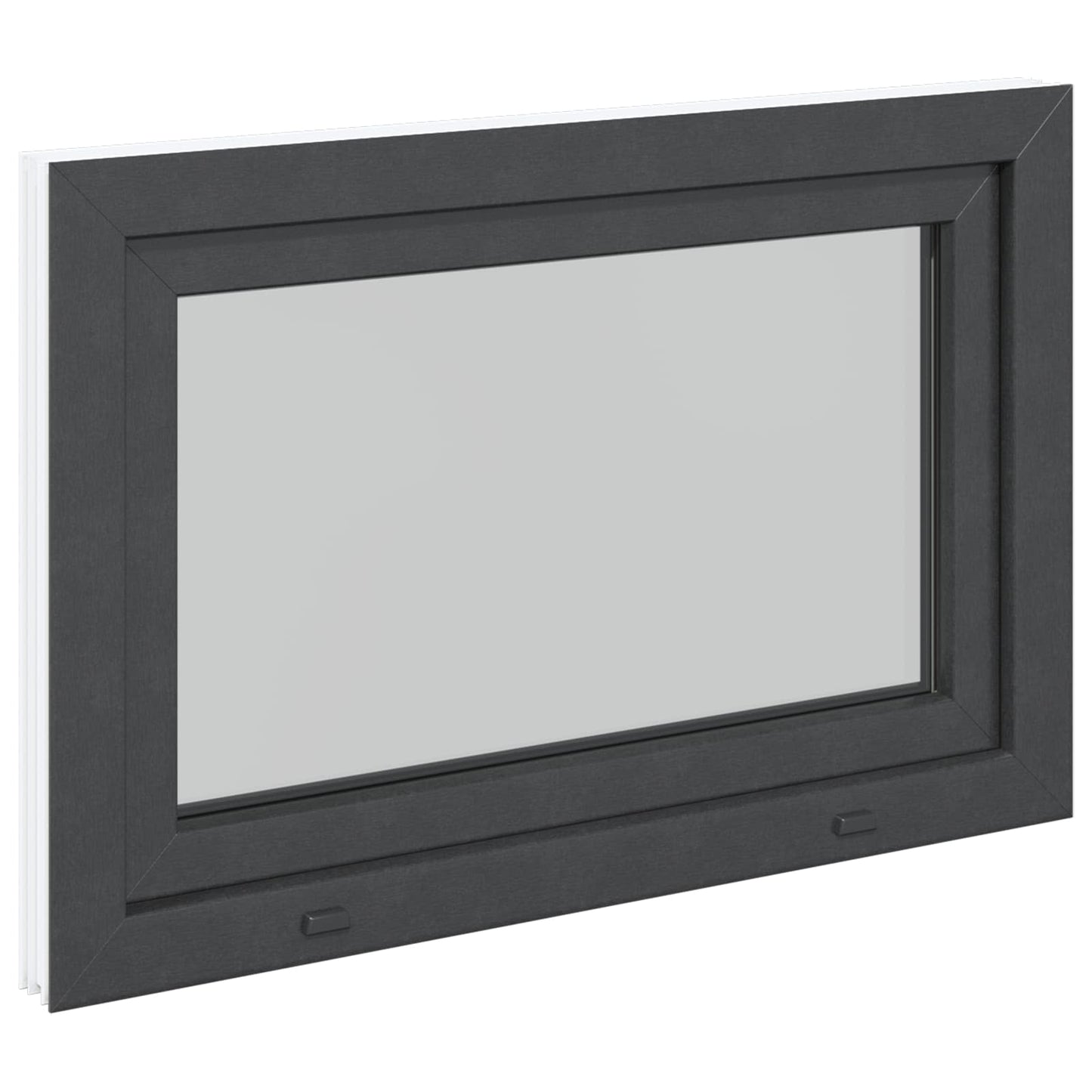 Kelderraam RISOR 80 x 70 cm PVC en glas Antracietkleurig is nu te koop bij PeponiXL, paradijselijk wonen!