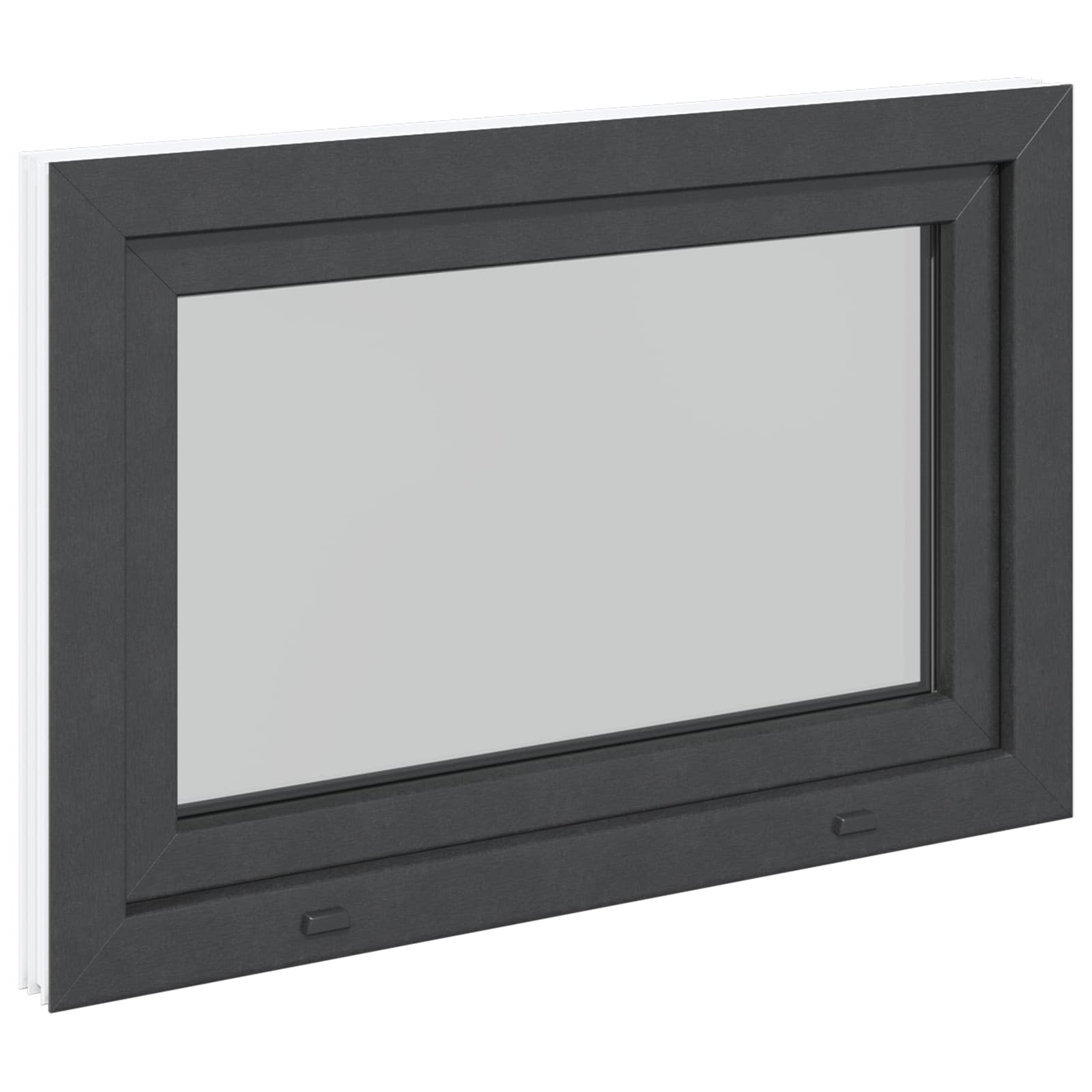Kelderraam RISOR 80 x 70 cm PVC en glas Antracietkleurig is nu te koop bij PeponiXL, paradijselijk wonen!