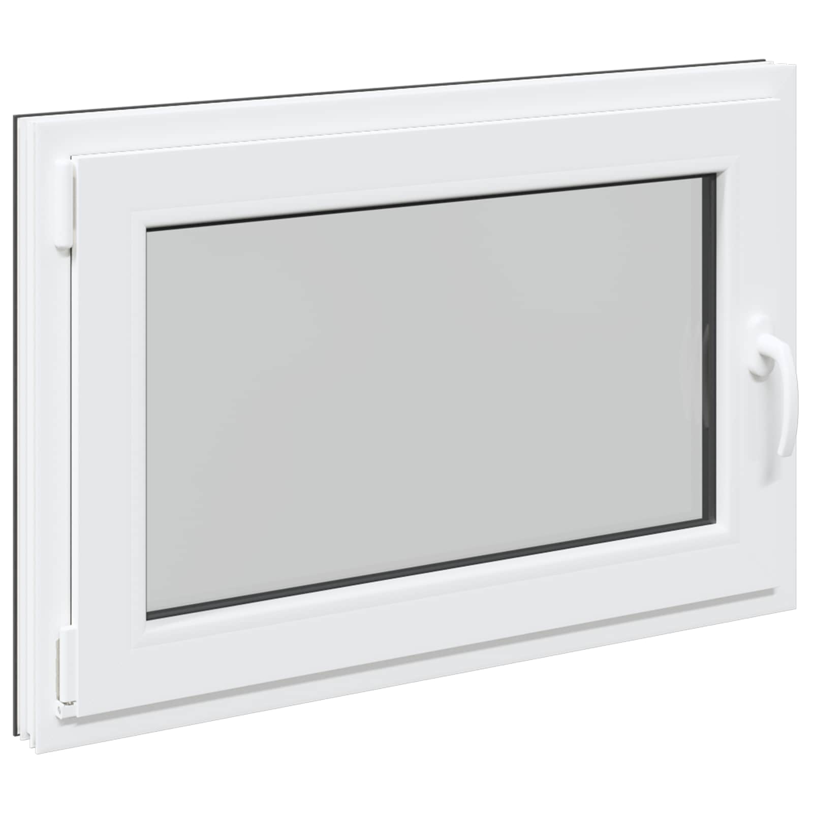 Kelderraam RISOR 90 x 50 cm PVC en glas Antracietkleurig is nu te koop bij PeponiXL, paradijselijk wonen!