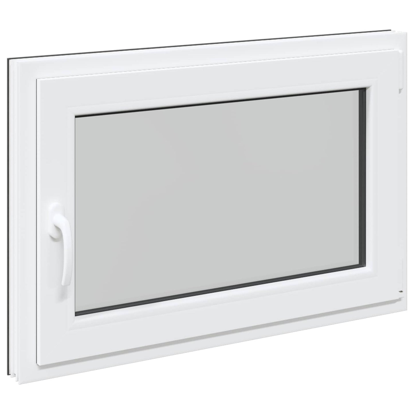 Kelderraam RISOR 90 x 50 cm PVC en glas Antracietkleurig is nu te koop bij PeponiXL, paradijselijk wonen!