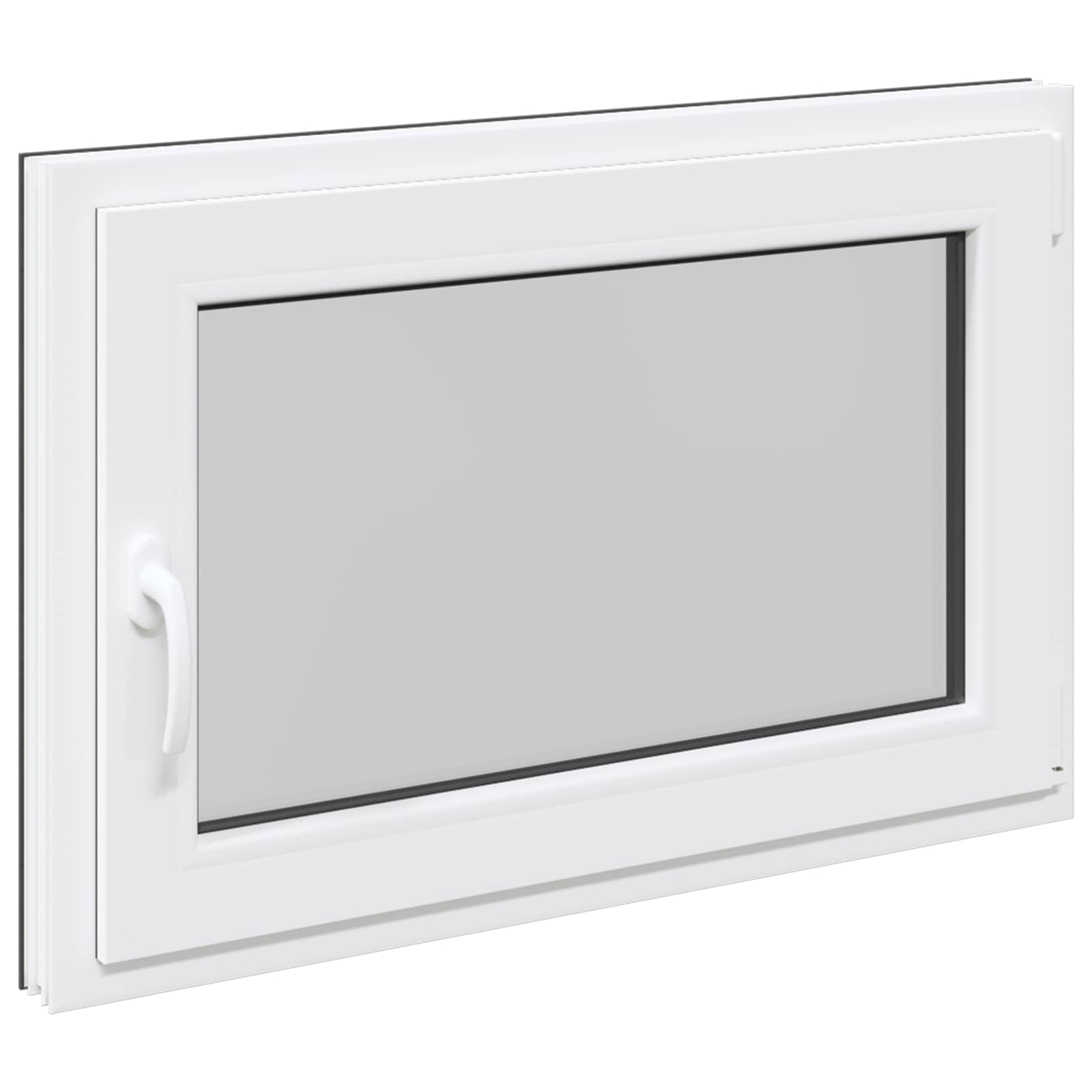 Kelderraam RISOR 90 x 50 cm PVC en glas Antracietkleurig is nu te koop bij PeponiXL, paradijselijk wonen!