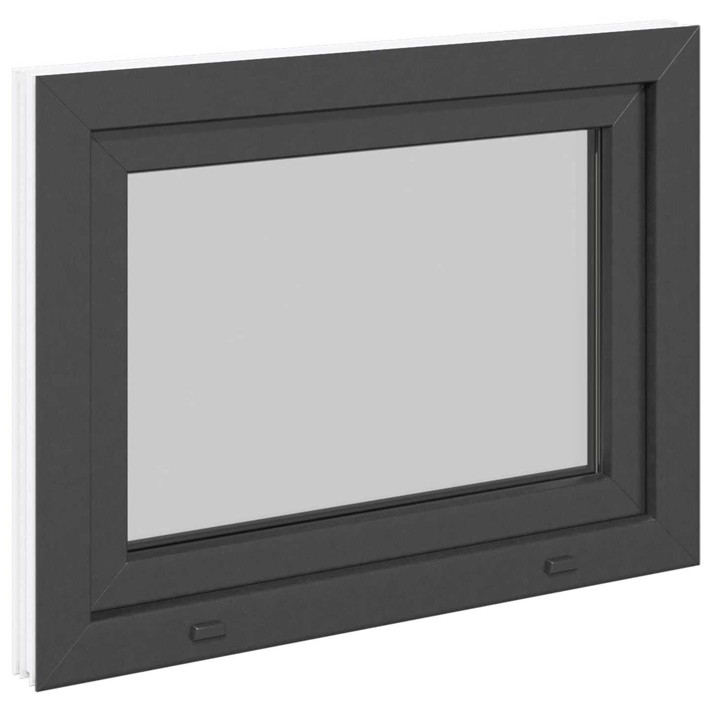 Kelderraam RISOR 90 x 60 cm PVC en glas Antracietkleurig is nu te koop bij PeponiXL, paradijselijk wonen!