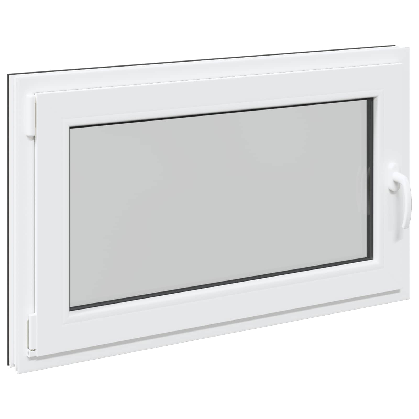 Kelderraam RISOR 100 x 60 cm PVC en glas Antracietkleurig is nu te koop bij PeponiXL, paradijselijk wonen!