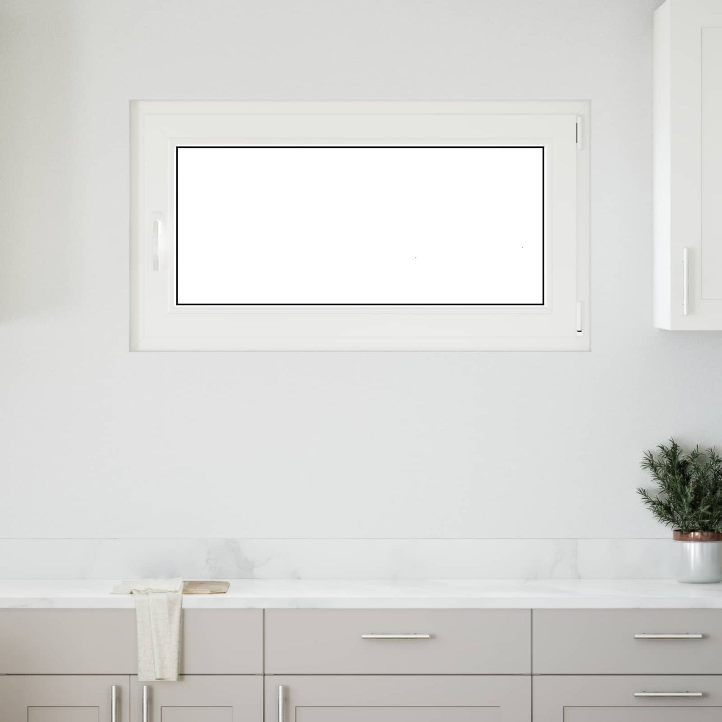 Kelderraam RISOR 110 x 50 cm PVC en glas Antracietkleurig is nu te koop bij PeponiXL, paradijselijk wonen!