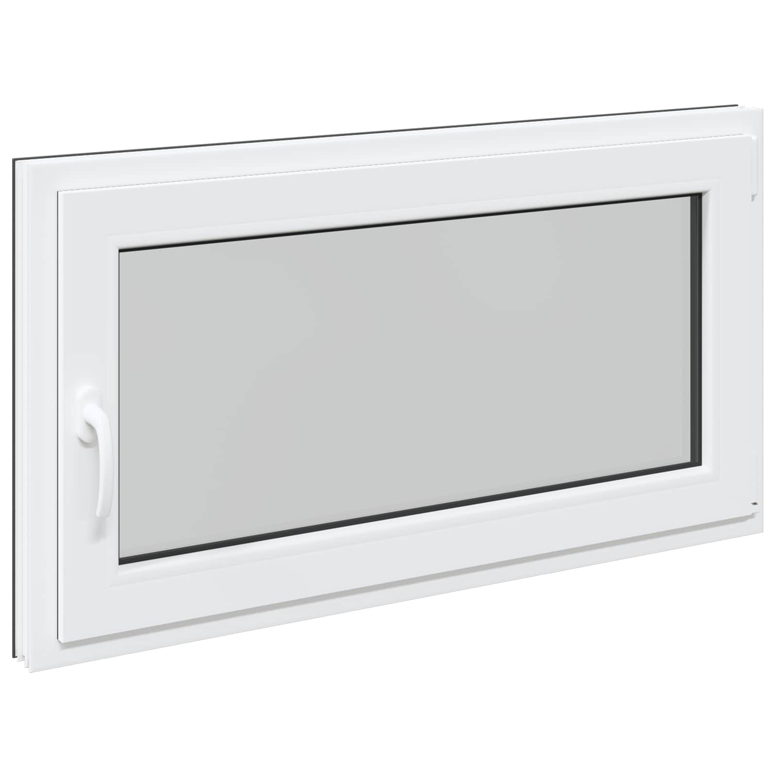 Kelderraam RISOR 110 x 60 cm PVC en glas Antracietkleurig is nu te koop bij PeponiXL, paradijselijk wonen!
