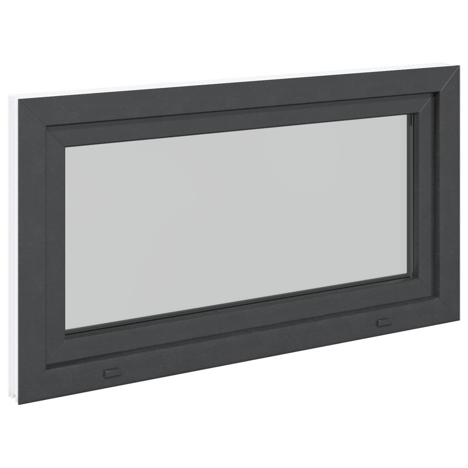 Kelderraam RISOR 110 x 60 cm PVC en glas Antracietkleurig is nu te koop bij PeponiXL, paradijselijk wonen!