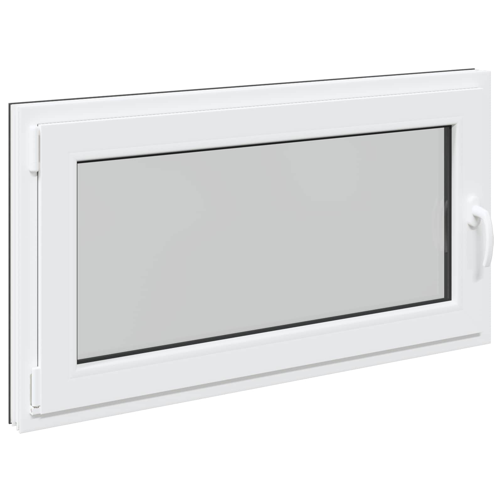 Kelderraam RISOR 110 x 70 cm PVC en glas Antracietkleurig is nu te koop bij PeponiXL, paradijselijk wonen!