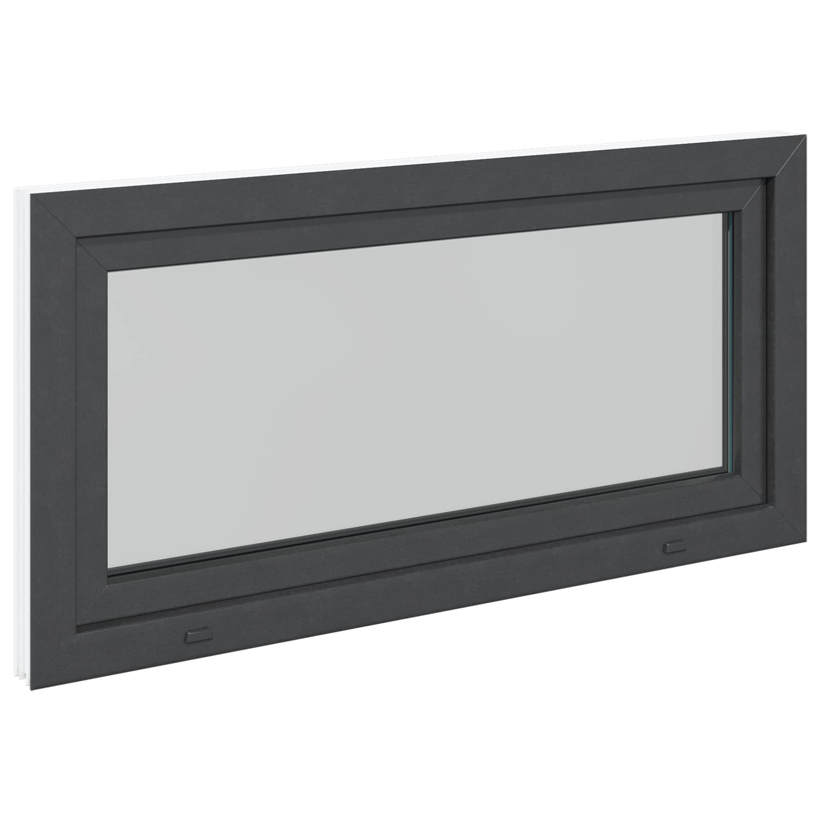 Kelderraam RISOR 120 x 60 cm PVC en glas Antracietkleurig is nu te koop bij PeponiXL, paradijselijk wonen!