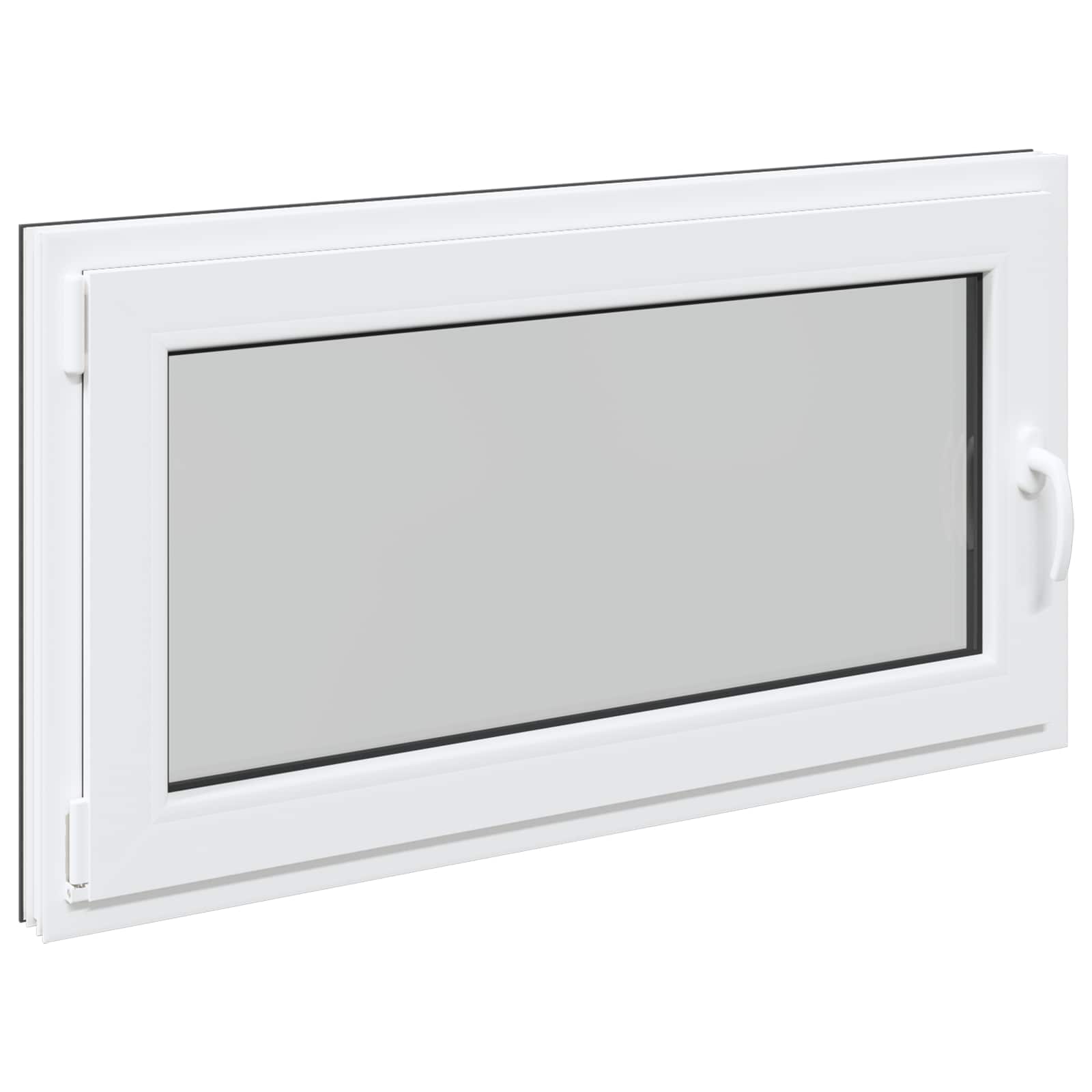 Kelderraam RISOR 120 x 60 cm PVC en glas Antracietkleurig is nu te koop bij PeponiXL, paradijselijk wonen!