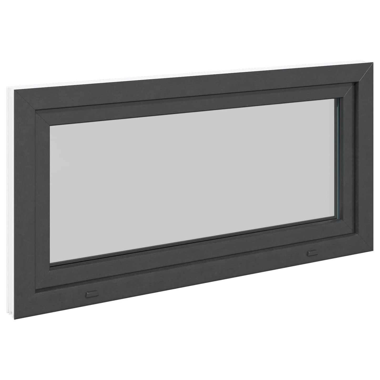 Kelderraam RISOR 120 x 60 cm PVC en glas Antracietkleurig is nu te koop bij PeponiXL, paradijselijk wonen!